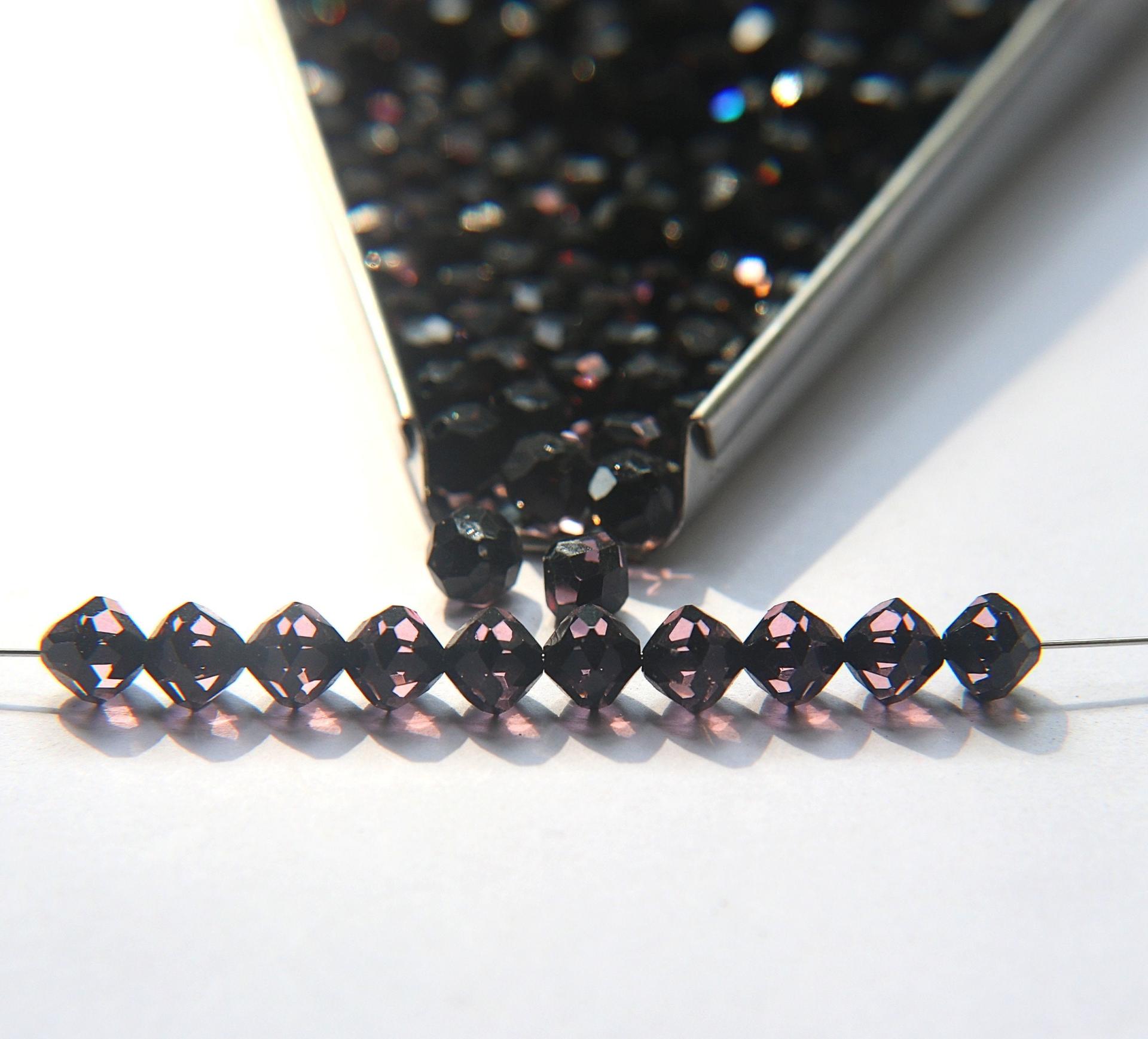 6mm Vintage Swarovski crystal beads, Cosmojet Amethyst faceted article 5309 6/12/36/72/144/288/720 Pieces, PREMIUM rare vintage supplies
