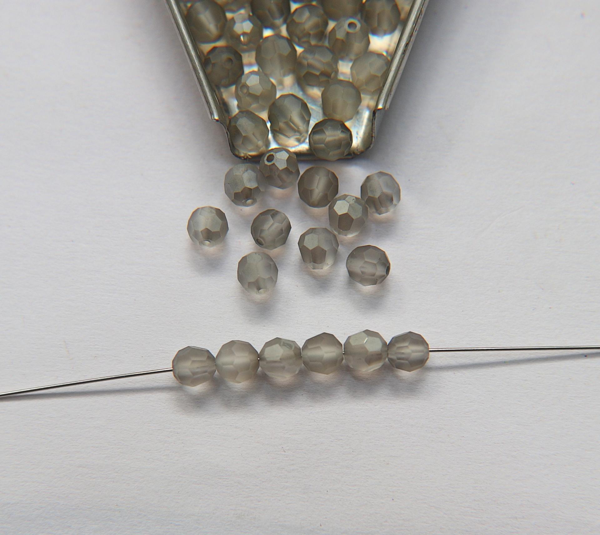 5mm Swarovski Elements Article 5000 Matt Crystal Satin Faceted Round Beads 6/12/36/172/44/288/720 Pieces