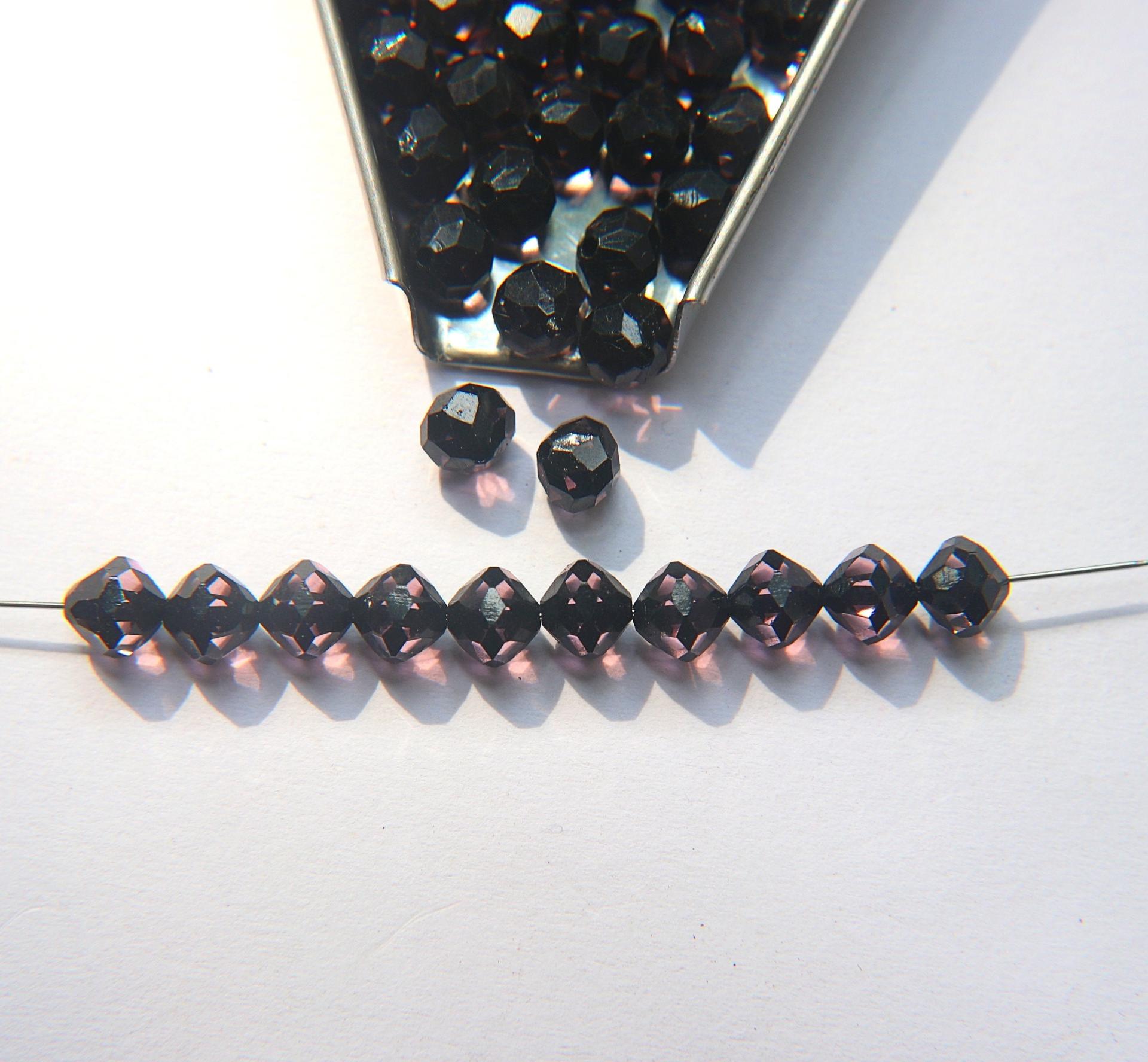 6mm Vintage Swarovski crystal beads, Cosmojet Amethyst faceted article 5309 6/12/36/72/144/288/720 Pieces, PREMIUM rare vintage supplies