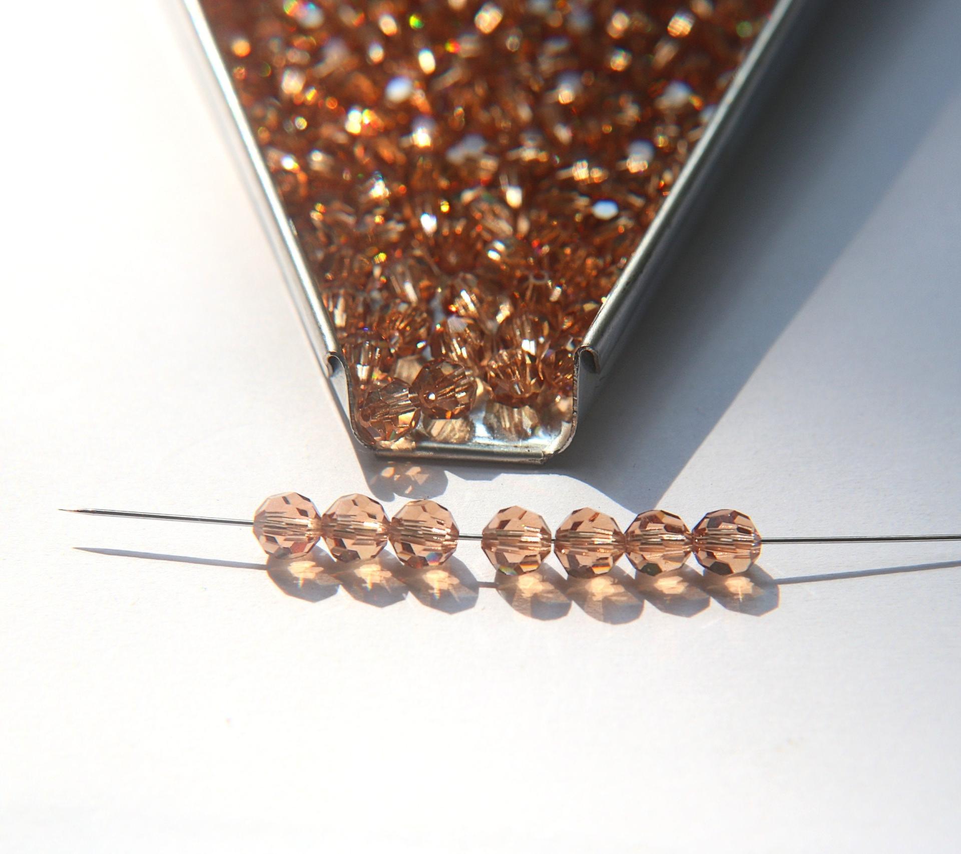 5mm Swarovski Elements Article 5000 Light Smoked Topaz Faceted Round Beads 6/12/36/172/44/288/720 Pieces