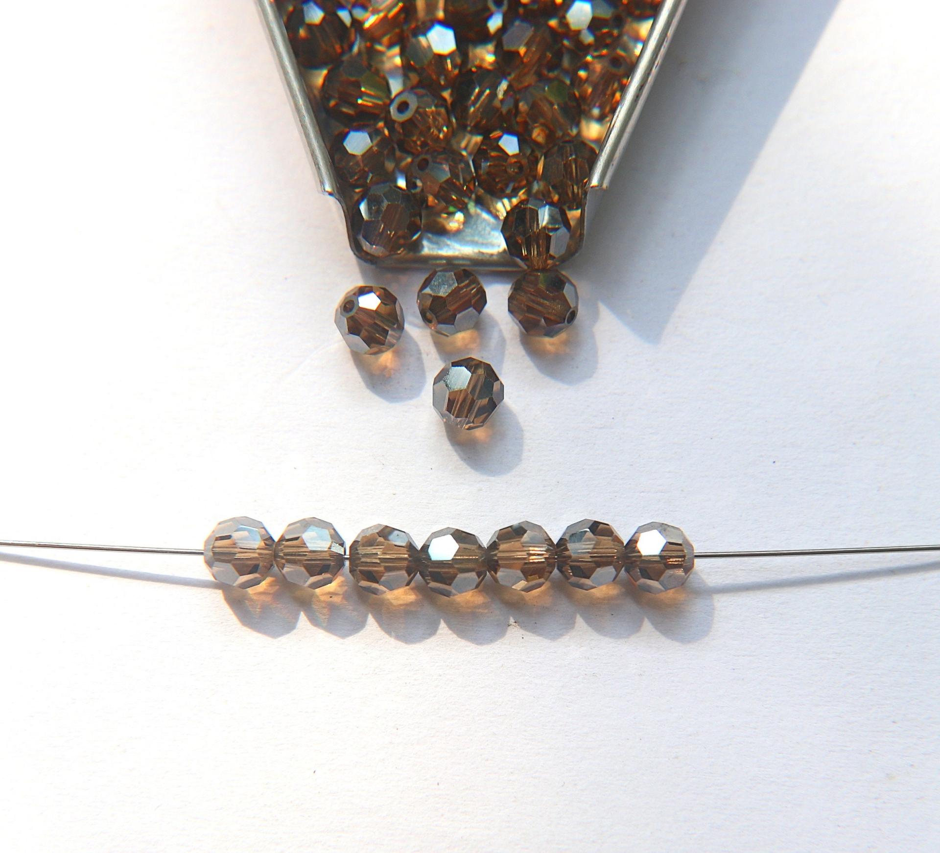 6mm Swarovski Elements Article 5000 Green Crystal Satin Faceted Round Beads 6/12/36/172/44/288/720 Pieces