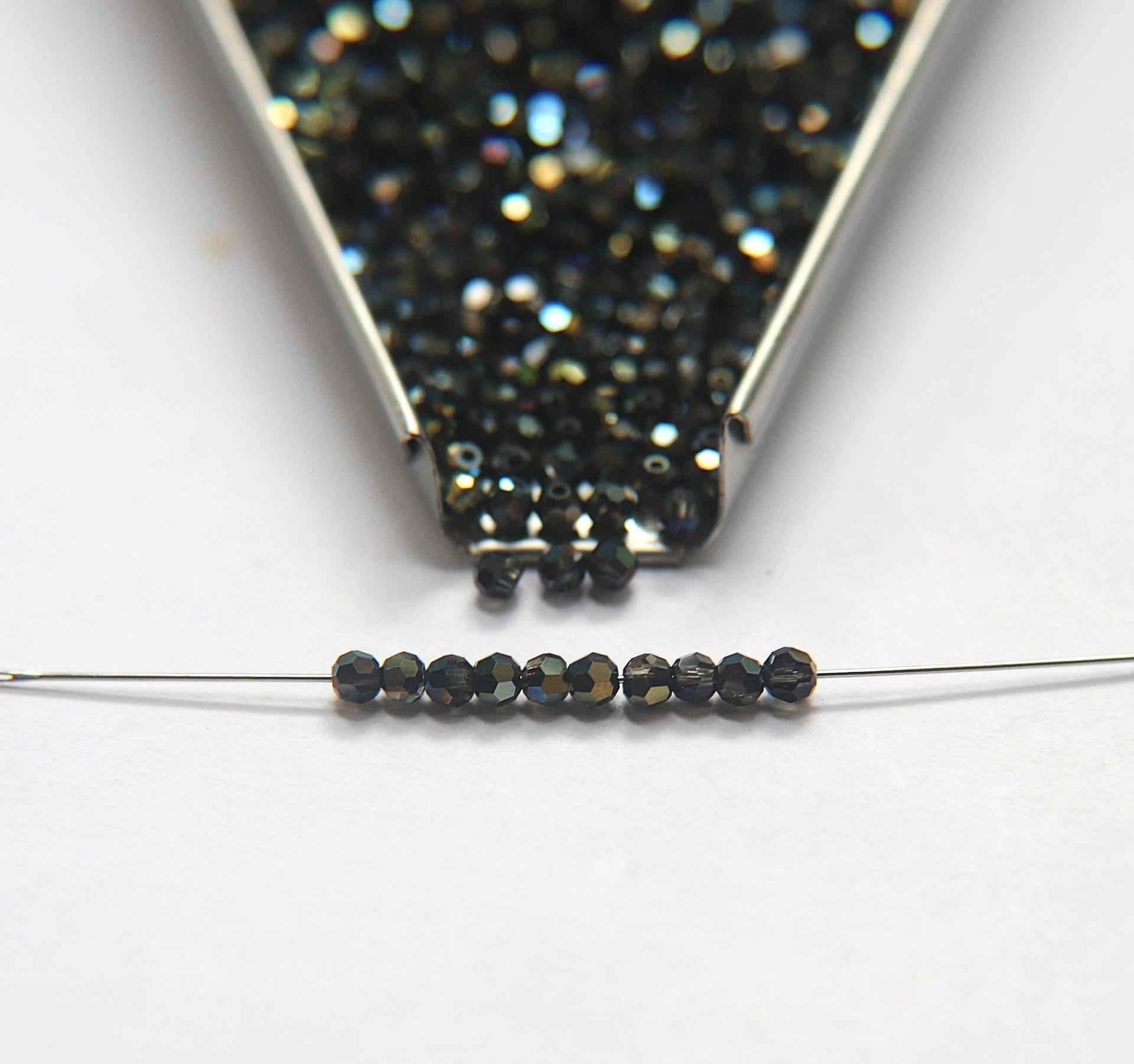 3mm Swarovski 5000 Jet Nut Faceted Round Beads 6/12/36/72/144/288/720/1440 Pieces Jewelry making beads