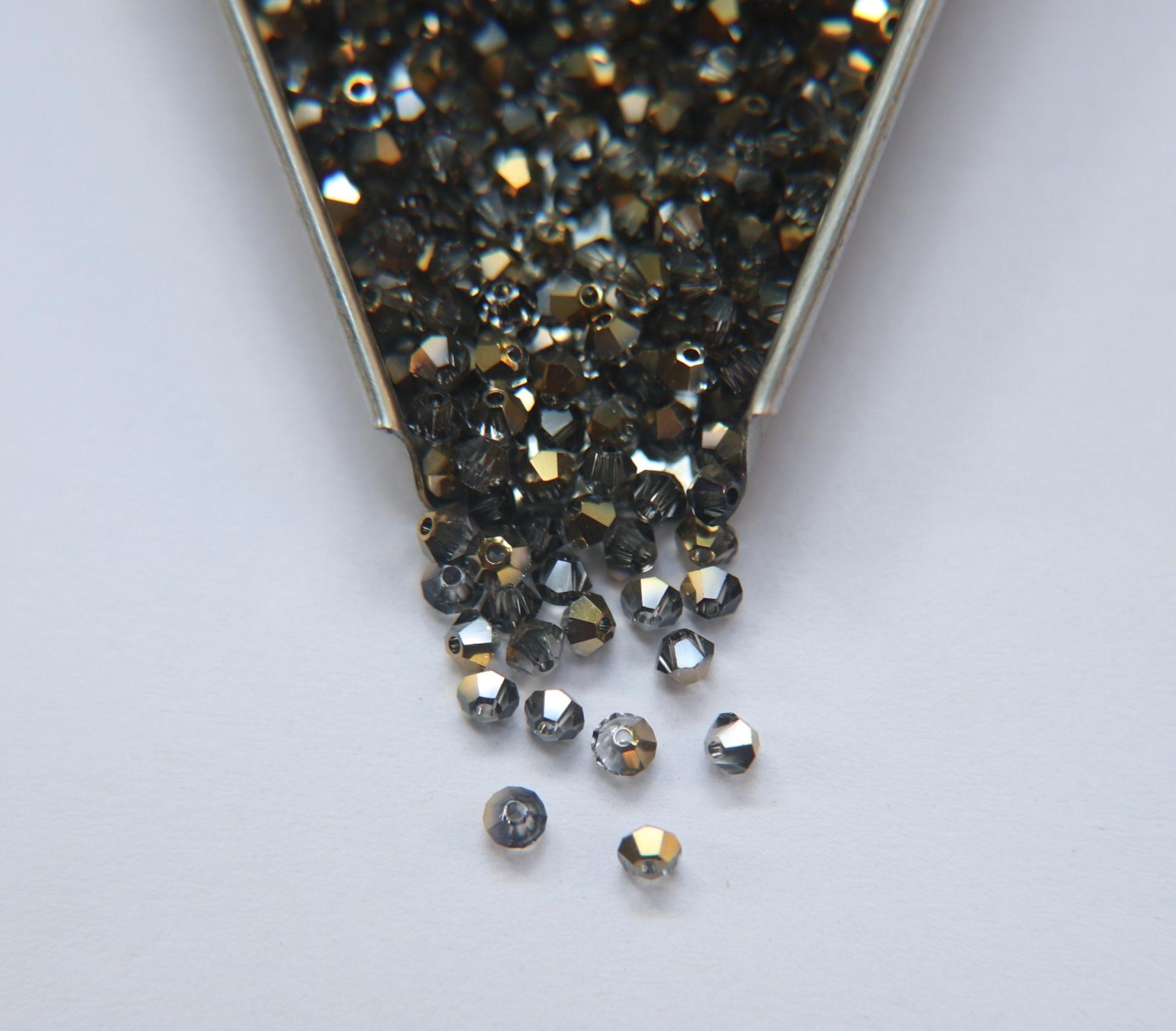 3mm Crystal Aurum Swarovski Bicone Beads 36/72/144/432/720 Pieces Jewelry findings, embroidery materials, jewelry making
