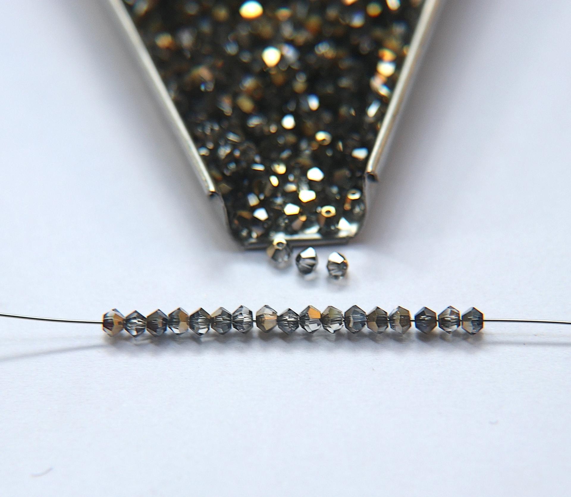 3mm Crystal Aurum Swarovski Bicone Beads 36/72/144/432/720 Pieces Jewelry findings, embroidery materials, jewelry making