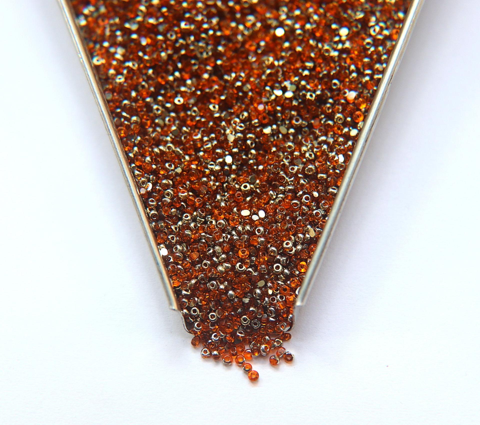 13/0 Charlotte Cut Beads Patina Transparent Light Orange Aurum 5/10/20/50/250/500 Grams PREMIUM MATERIALS