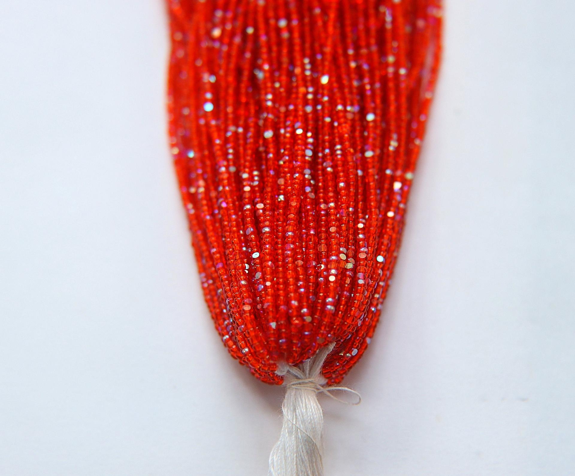 13/0 Hanks Charlotte Cut Beads Patina Transparent Light Orange Aurore Boreale 1/5/25/50/100 Hanks 1.6mm native supply, premium seed beads