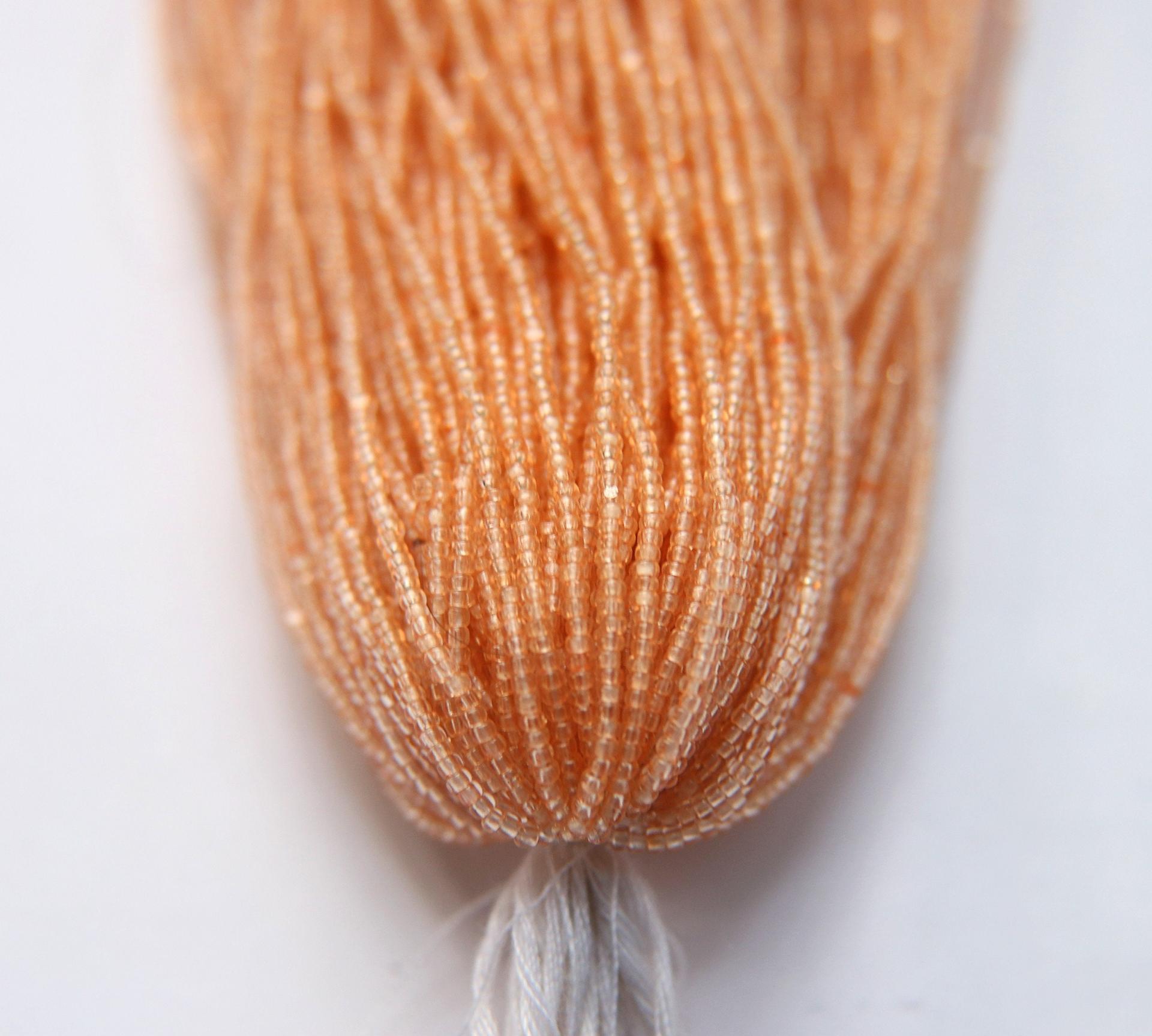 13/0 Hanks Charlotte Cut Beads Light Peach Transparent (Dyed) 1/5/25/50/100 Hanks jewellery rare heart beads, jewelry supply, native supply,
