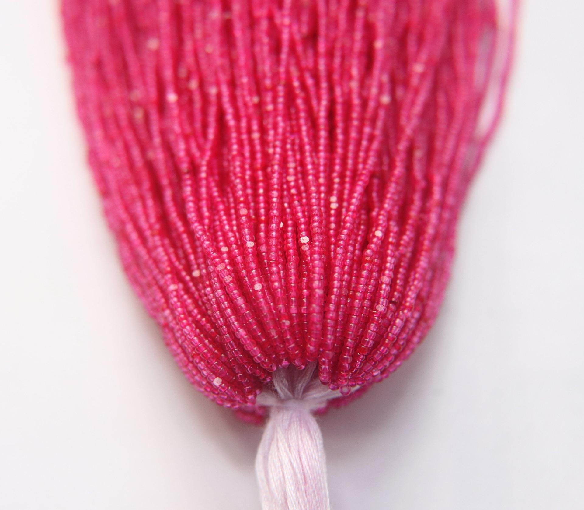 13/0 Hanks Charlotte Cut Beads Indian Pink Transparent (Dyed) 1/5/25/50/100 Hanks jewellery rare heart beads, jewelry supply, native supply,