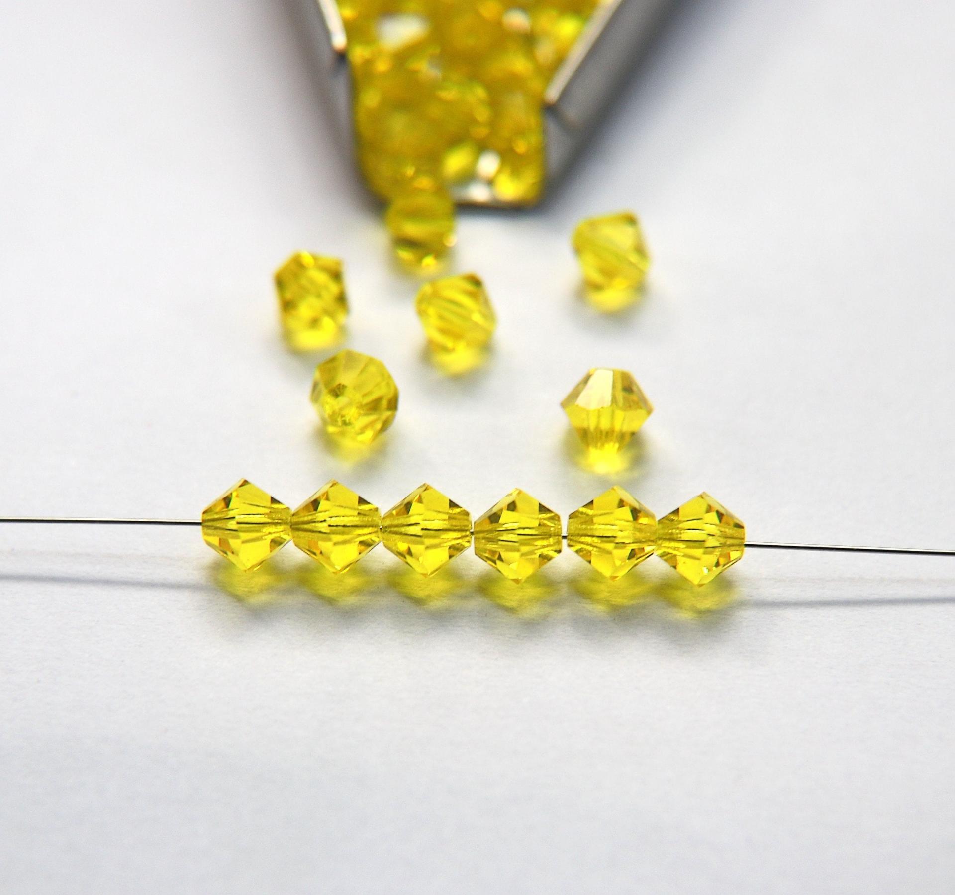 6 mm Citrine Preciosa Bicones 12/36/72/144/288 Pieces Jewelry making beads Made in Czech Republic