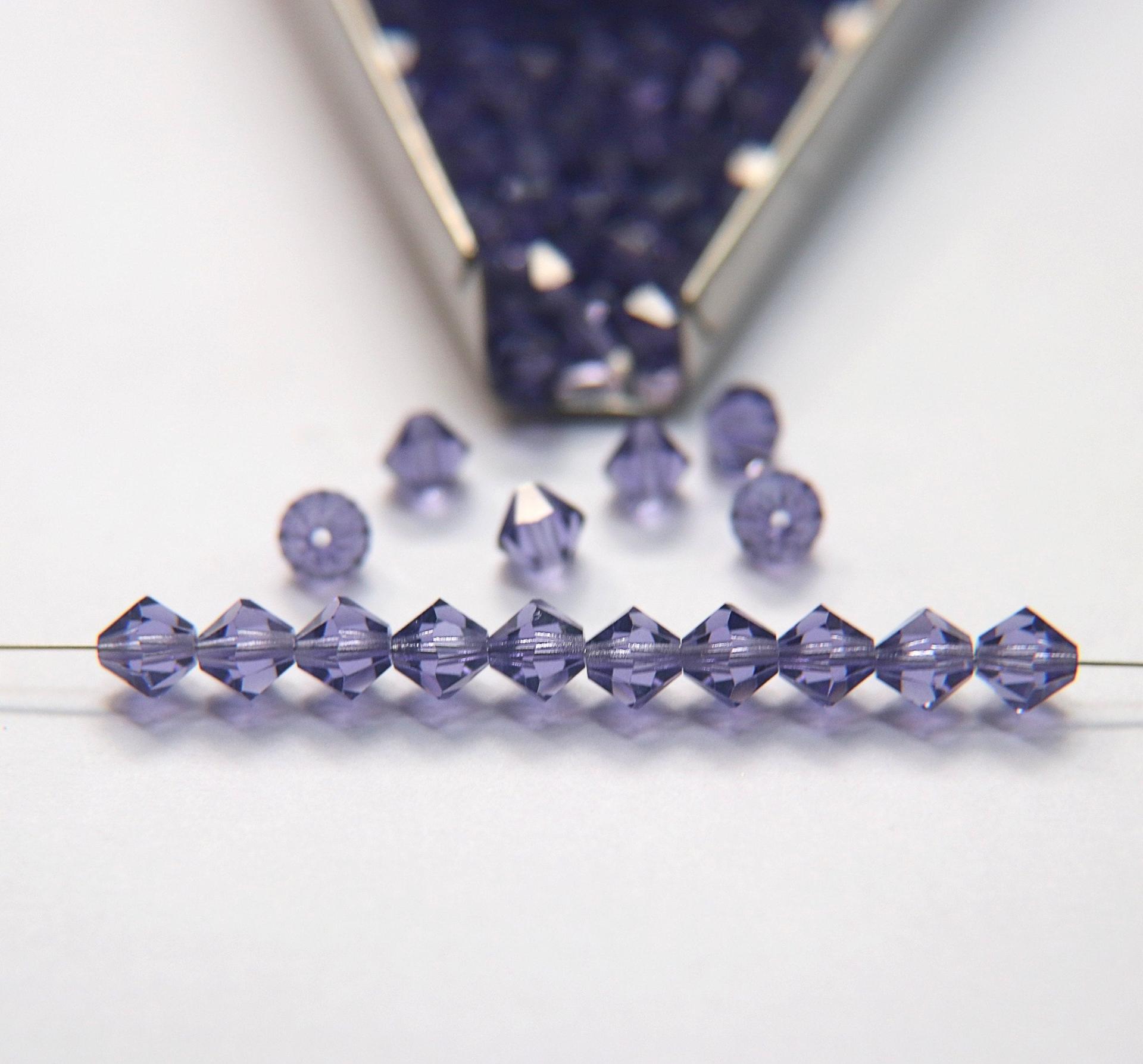 6 mm Tanzanite Preciosa Bicones 12/36/72/144/288 Pieces Jewelry making beads Made in Czech Republic