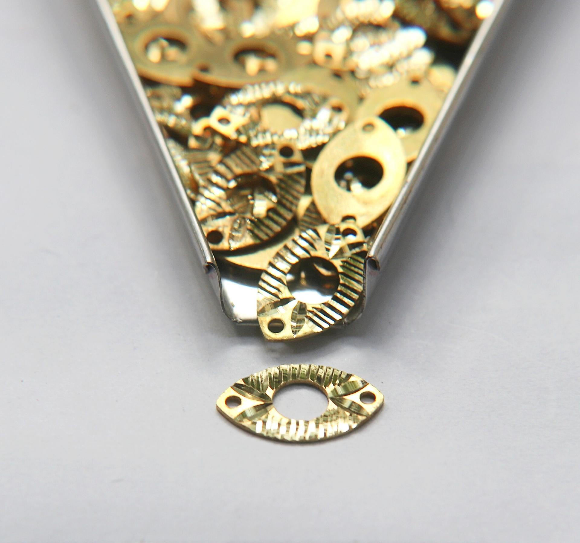 Raw Brass Connector, Brass Eye Connector, Eye Charm, 2 Hole Connector, Brass Connectors for Jewelry Making, Brass Findings 18.6x11mm