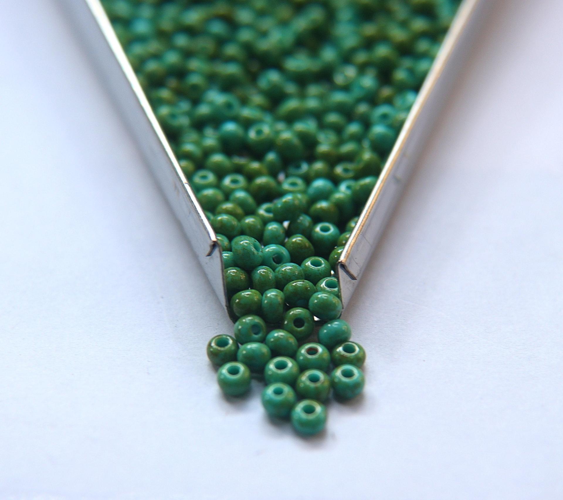 6/0 glass Seed Beads Turquoise Travertine 10/50/100/250 Grams size 6 Preciosa Rocaille 4mm spacer beads, large, big hole, native beads
