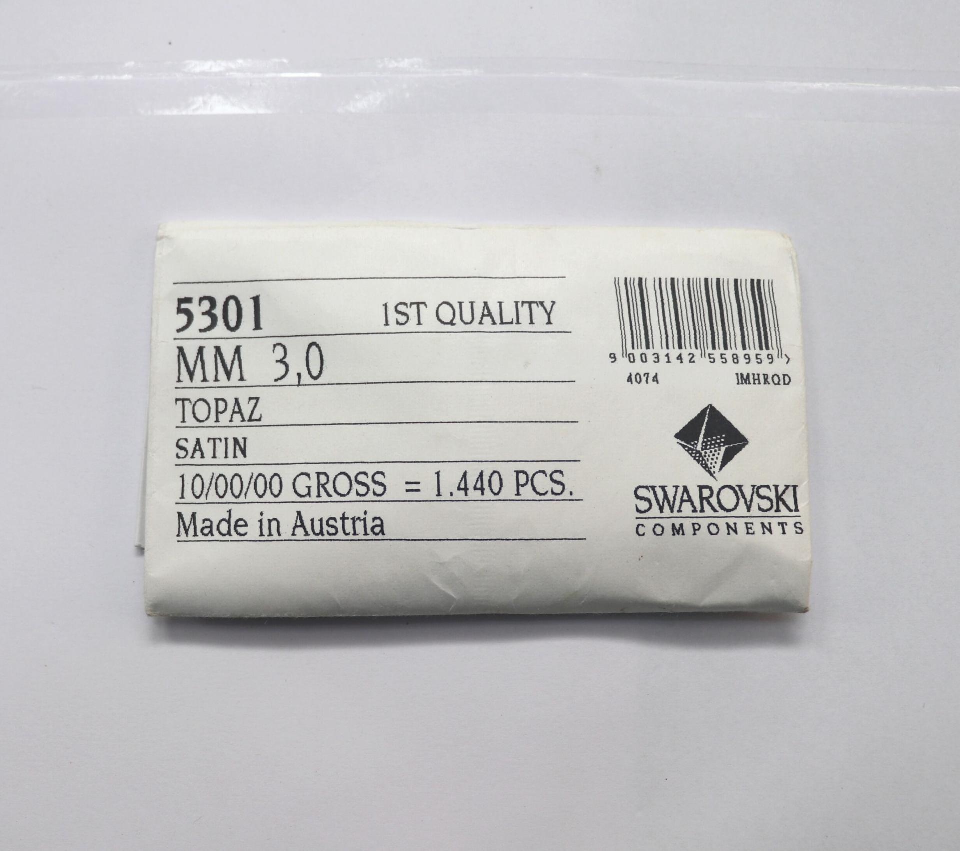 3mm Topaz Satin Swarovski Bicone 5301 Beads 36/72/144/432/720 Pieces Jewelry findings, embroidery materials, jewelry making