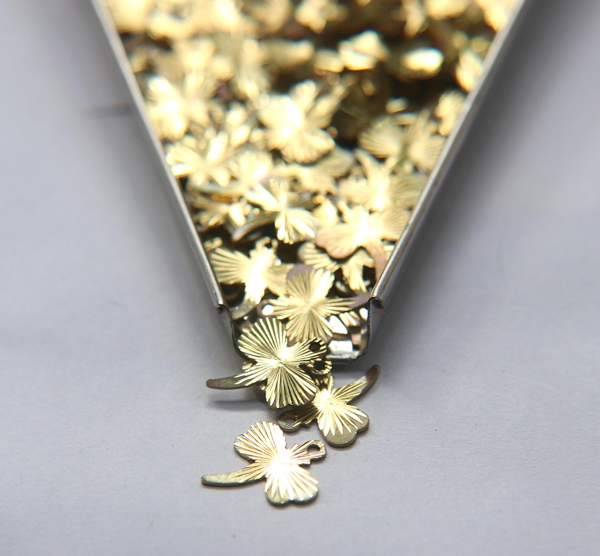 Brass Findings, Raw Brass MINI Butterfly diamond cut Charms in brass 13x15mm, 1.2mm Loop, 20/50/150/300 PIECES vintage findings, jewlery