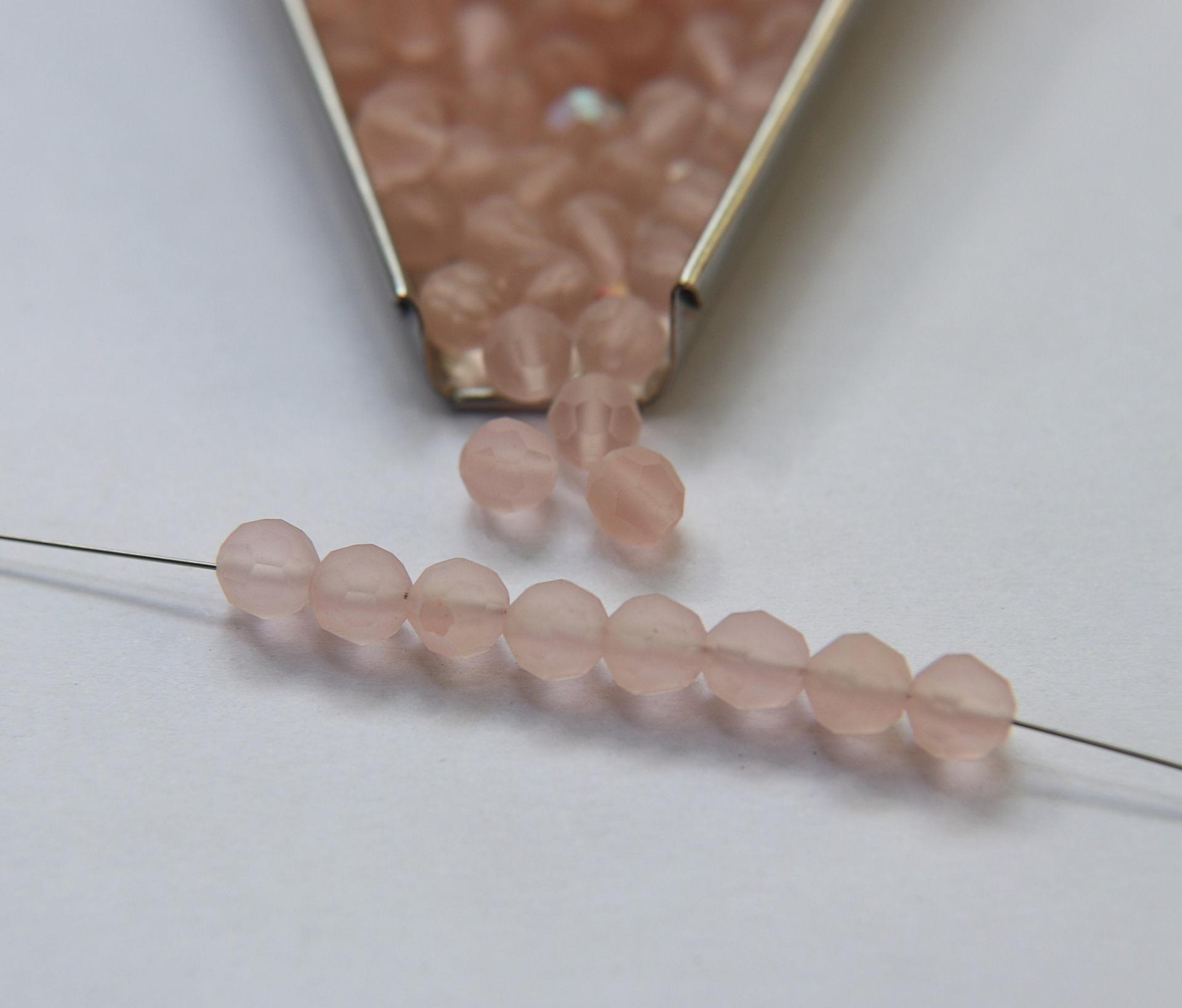 6mm Vintage Swarovski Elements Crystal Matt deco Beads 5000 Light Peach Aurore Boreale Faceted Round Beads 6/12/36/172/44/288/720 Pieces
