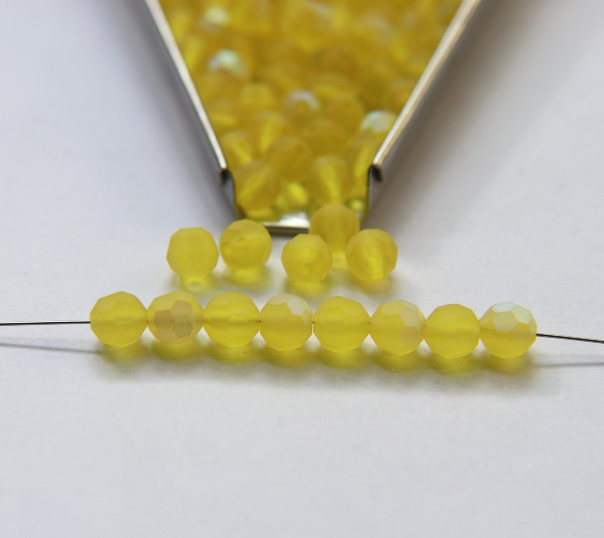 6mm Vintage Swarovski Elements Crystal Matt deco Beads 5000 Citrine Aurore Boreale Faceted Round Beads 6/12/36/172/44/288/720 Pieces