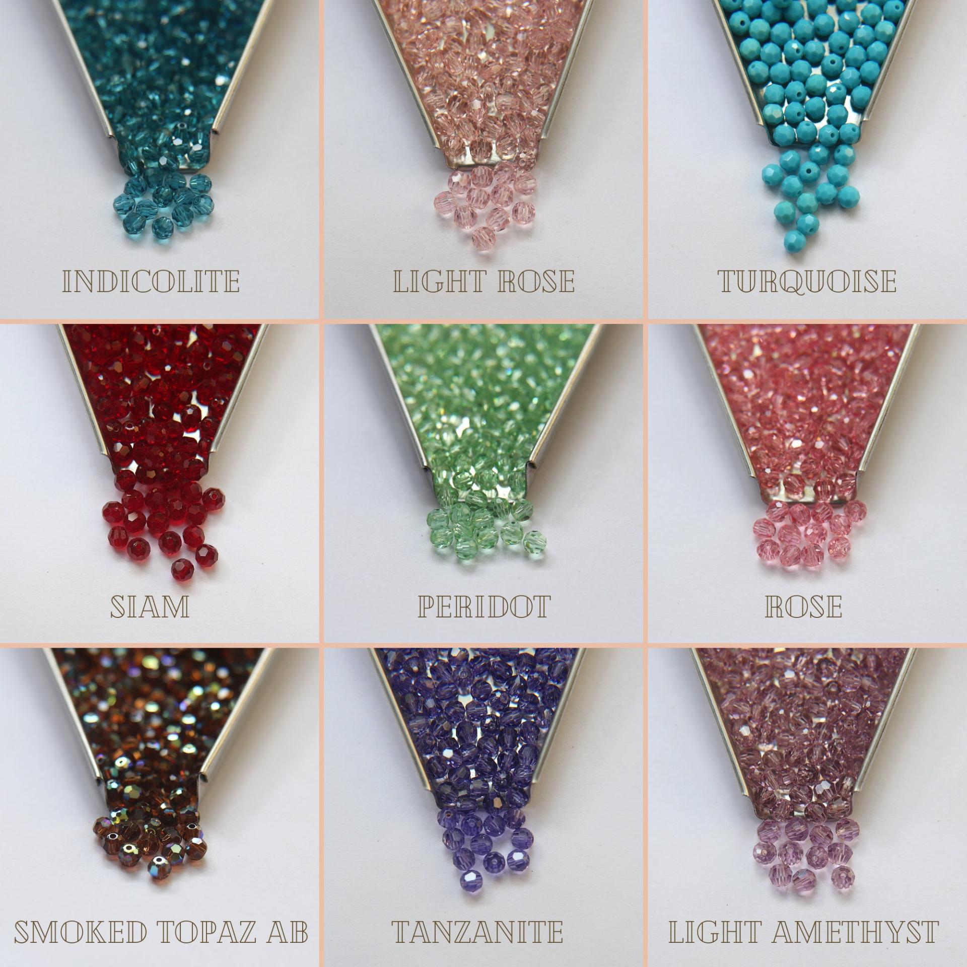 4mm Swarovski 5000 (20 Colors) Faceted Round Beads 6/12/36/72/144/288/720/1440 Pieces Jewelry making beads, ROUND BEADS, vintage findings