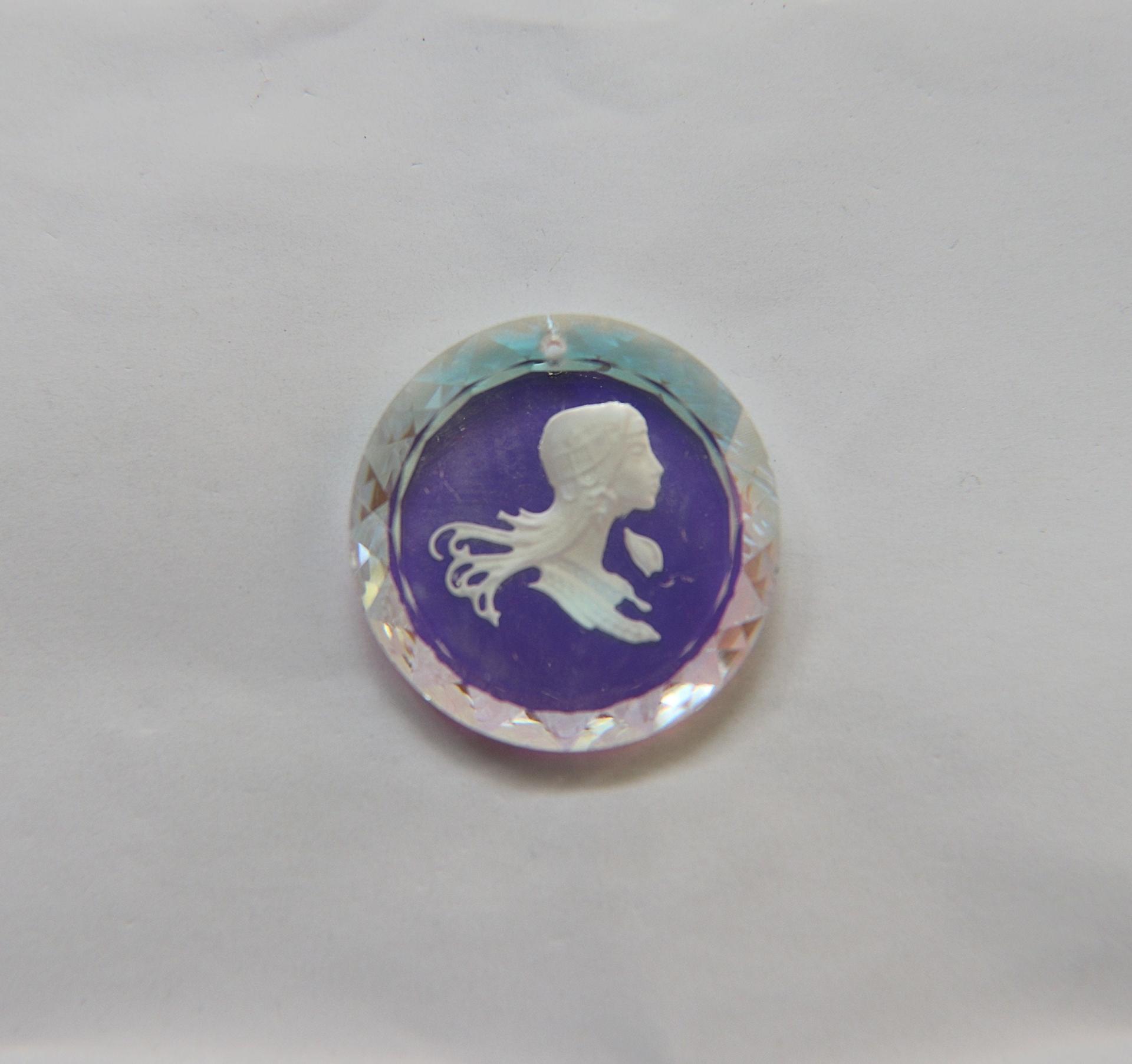 25 MM Swarovski Decorative Crystal Pendant Beads in Crystal AB vintage findings, jewelry making