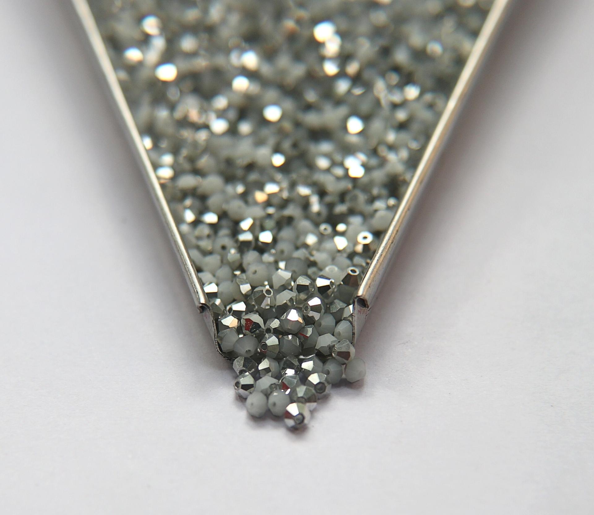 3mm White Alabaster Comet Argent Light Swarovski Bicone 5301 Beads 36/72/144/432/720 Pieces Jewelry findings, embroidery materials, jewelry