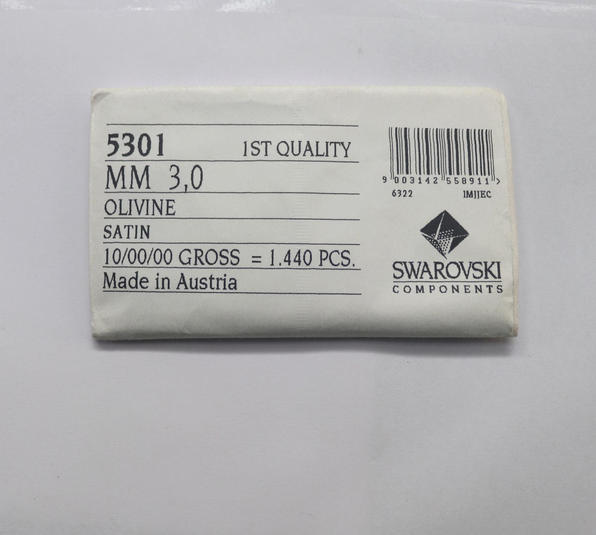 3mm Olivine Satin Swarovski Bicone 5301 Beads 36/72/144/432/720 Pieces Jewelry findings, embroidery materials, jewelry making
