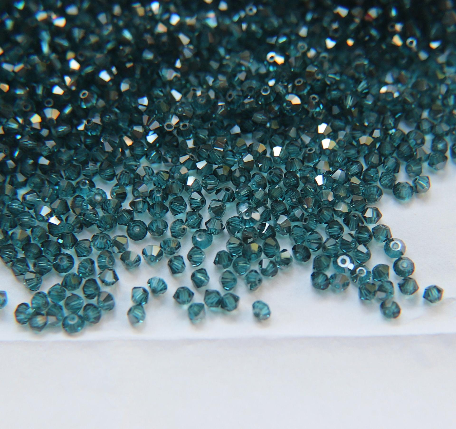 3mm Indicolite Satin Swarovski Bicone 5301 Beads 36/72/144/432/720 Pieces Jewelry findings, embroidery materials, jewelry making