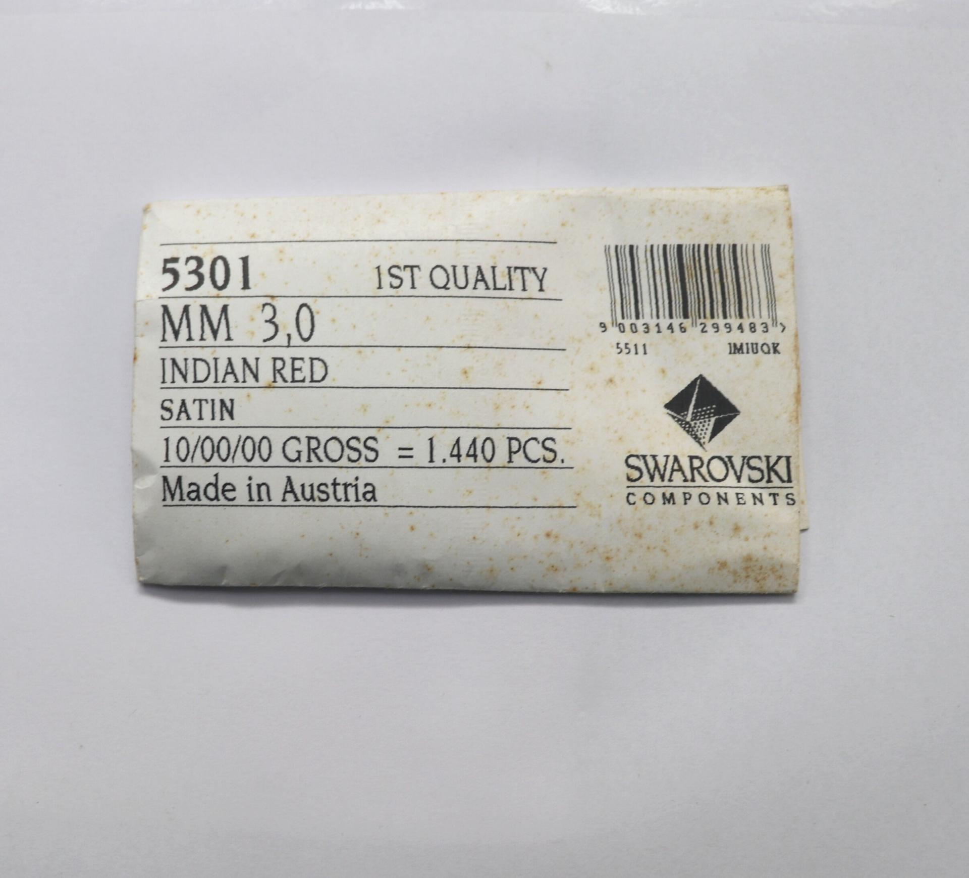 3mm Indian Red Satin Swarovski Bicone 5301 Beads 36/72/144/432/720 Pieces Jewelry findings, embroidery materials, jewelry making