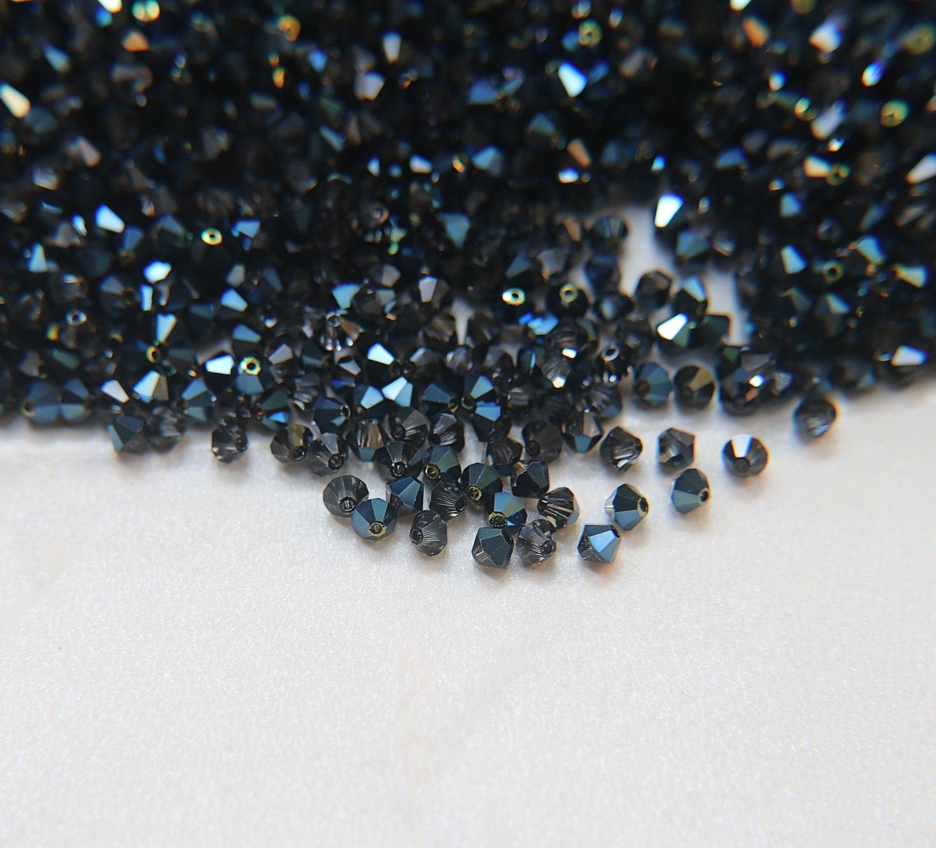 Crystal Metallic Blue 1X (4mm) Swarovski Bicone beads 36/72/144/432/720Pieces craft supplies, love beads, vintage findings