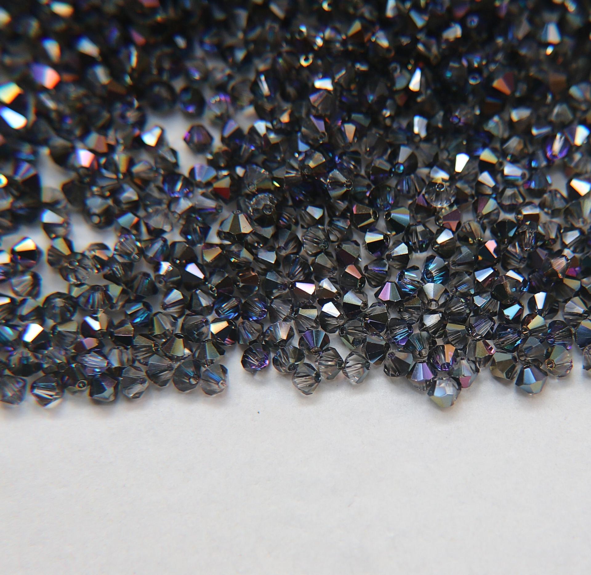 Crystal Heliotrope (4mm) Swarovski Bicone beads 36/72/144/432/720Pieces craft supplies, love beads, vintage findings