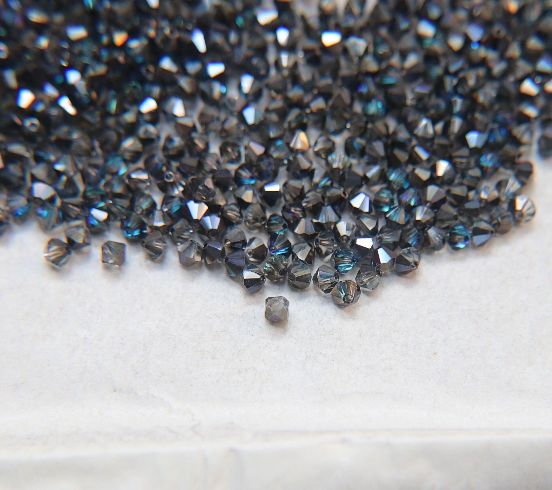 Crystal Bermuda Blue (4mm) Swarovski Bicone beads 36/72/144/432/720Pieces craft supplies, love beads, vintage findings