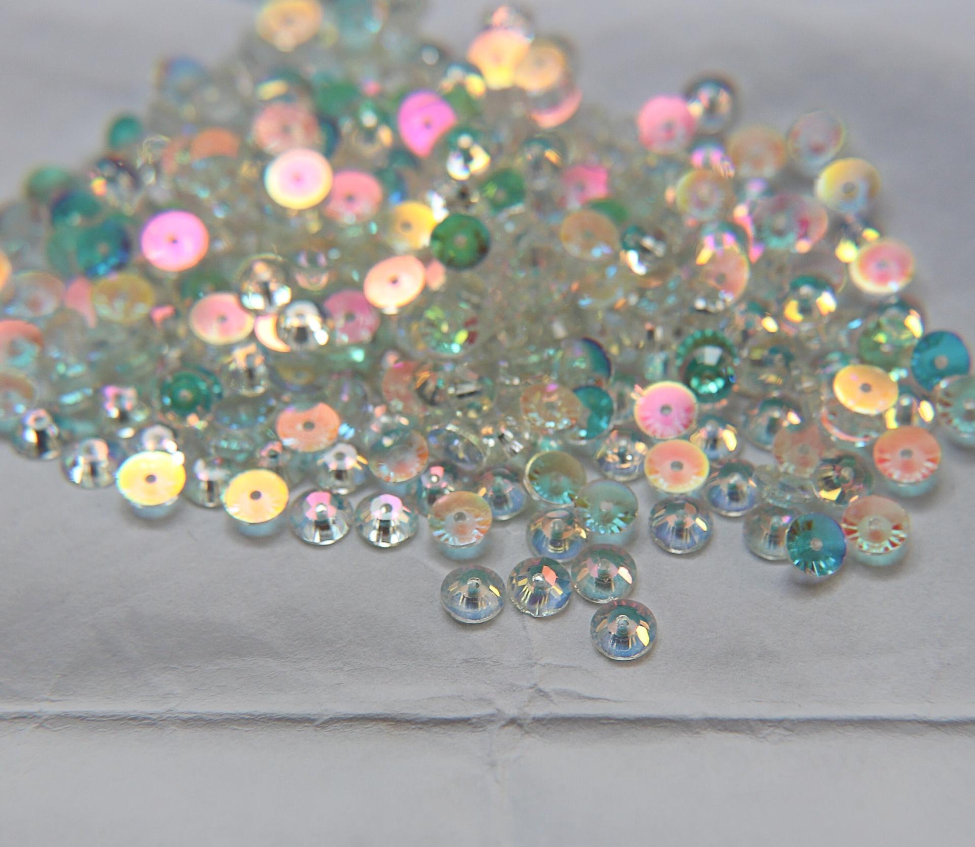 5 MM Crystal Transmission V Round Beads Spacers Sew-On Style 3128 or 3112 or 3000 12/72/144 Pieces, embroidery materials, wedding