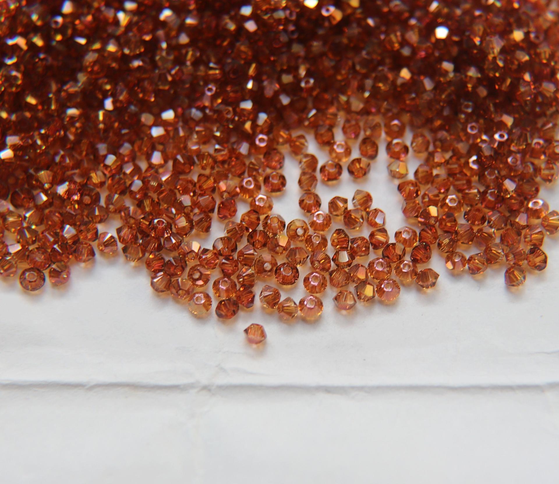 3mm Crystal Copper Swarovski Bicone 5301 Beads 36/72/144/432/720 Pieces Jewelry findings, embroidery materials, jewelry making