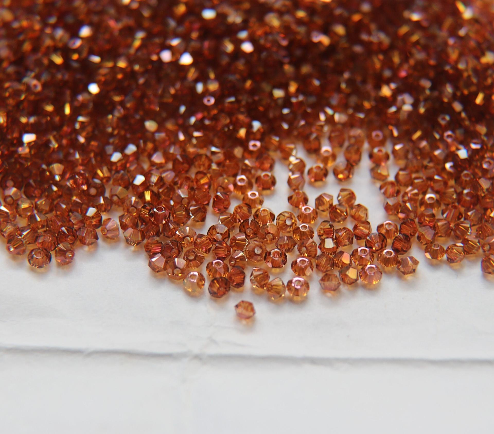 3mm Crystal Copper Swarovski Bicone 5301 Beads 36/72/144/432/720 Pieces Jewelry findings, embroidery materials, jewelry making