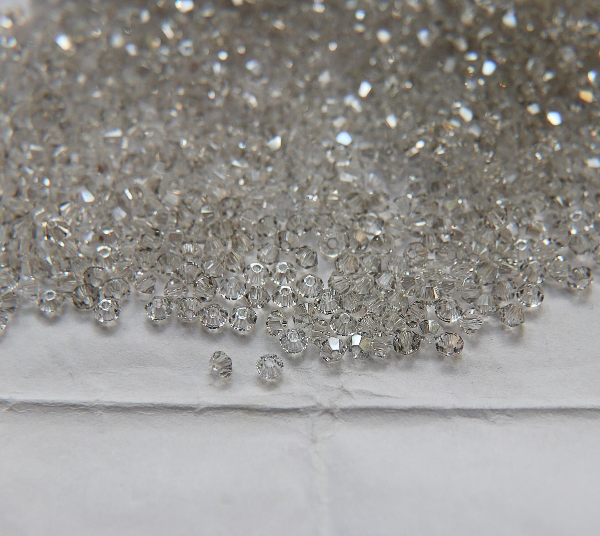 3mm Crystal Silver Shade Swarovski Bicone 5301 Beads 36/72/144/432/720 Pieces Jewelry findings, embroidery materials, jewelry making