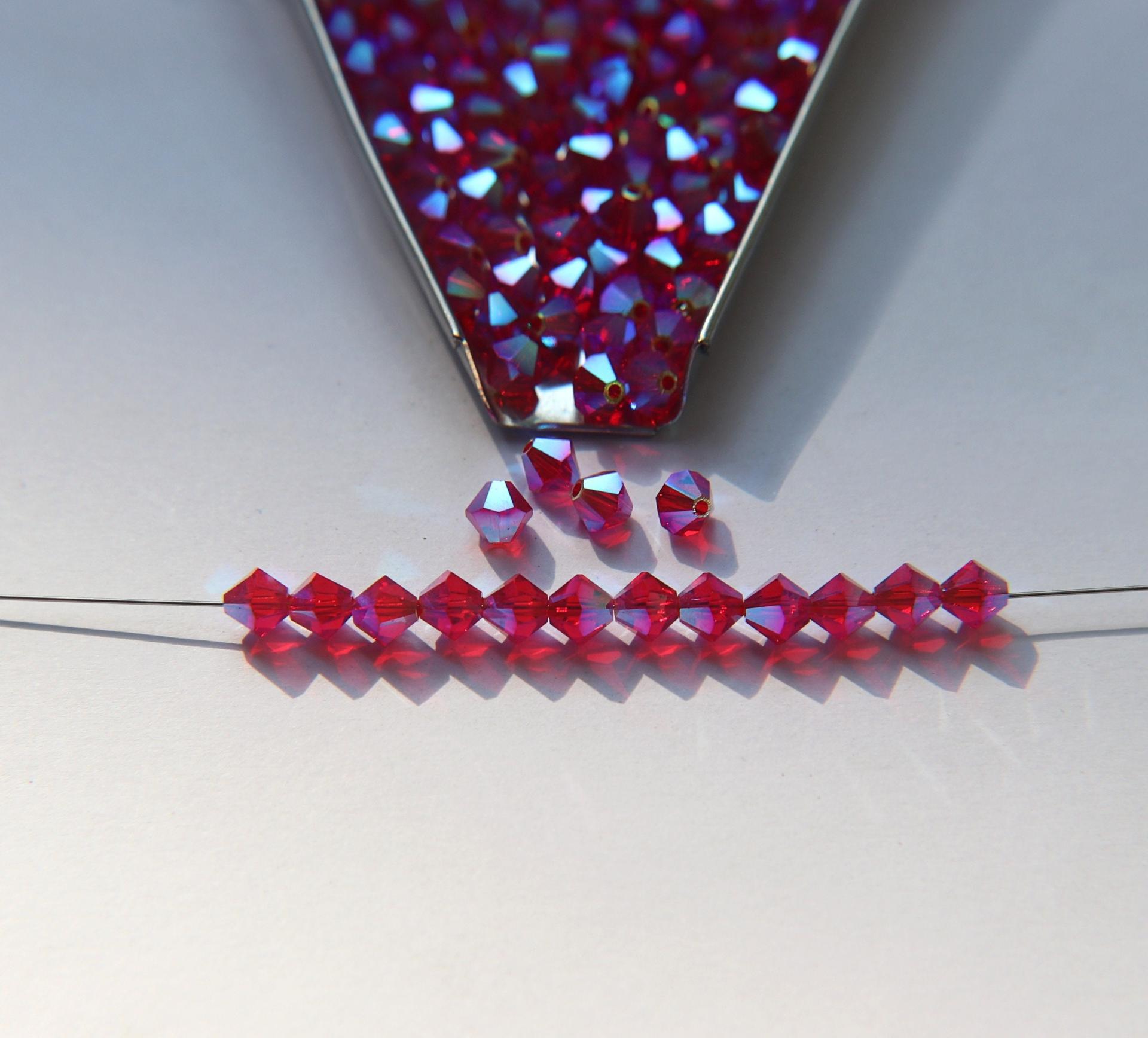 5mm Vinatge Swarovski Hyacinth Aurore Boreale 2X FC Bicones 12/36/72/144/432/720 Pieces rainbow beads, jewelry making, couture embellishment
