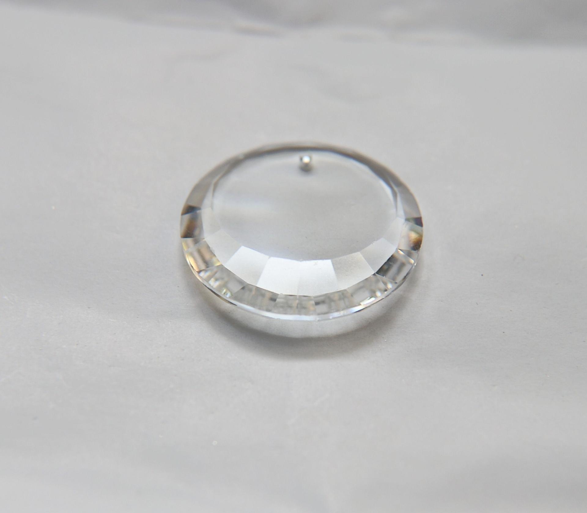 26 MM Very Rare Vintage Premium Swarovski Round Crescent Crystal in Vitrail Medium 6210 Crystal Clear drop vintage findings, jewelry making
