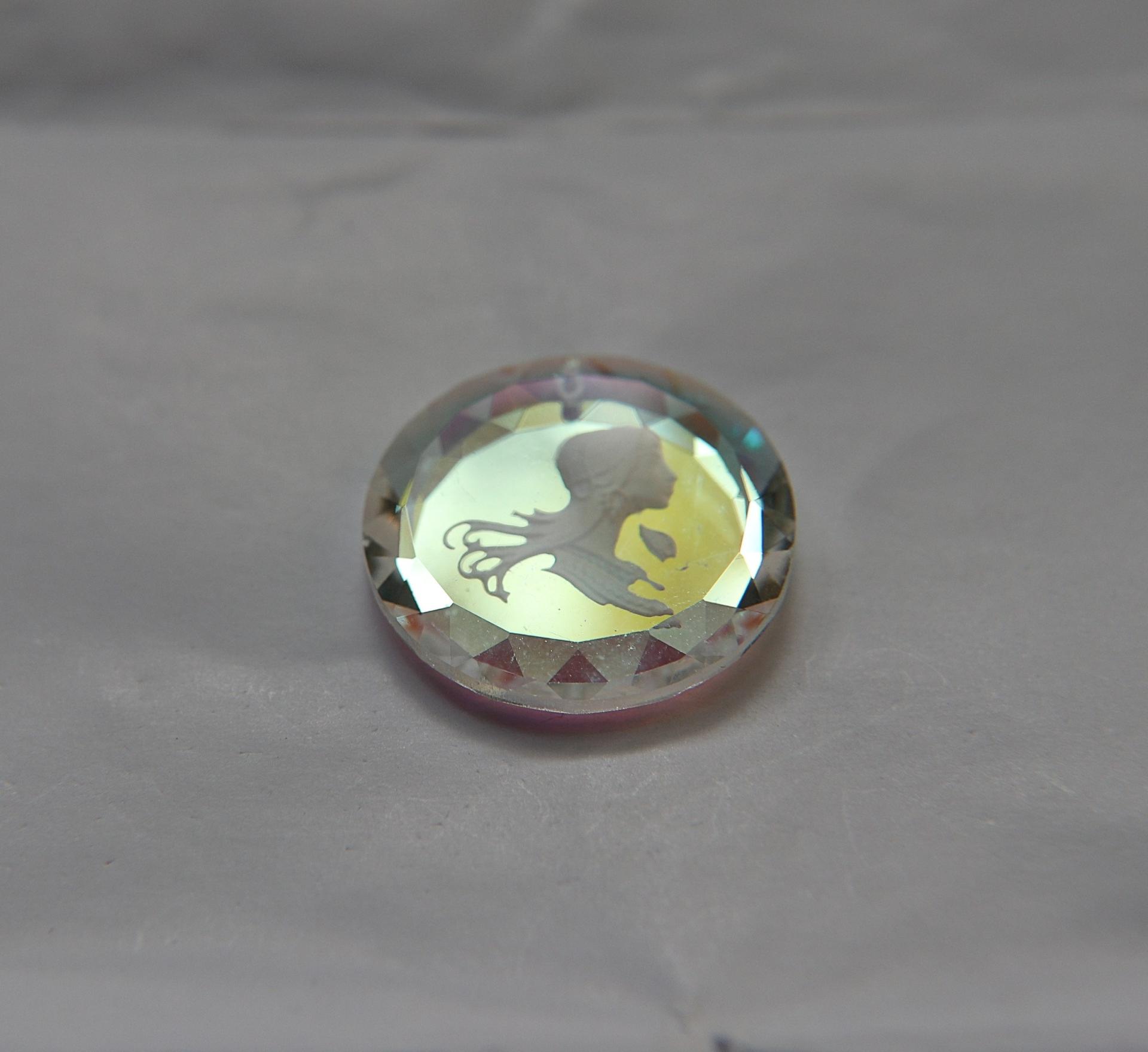 25 MM Swarovski Decorative Crystal Pendant Beads in Crystal AB vintage findings, jewelry making