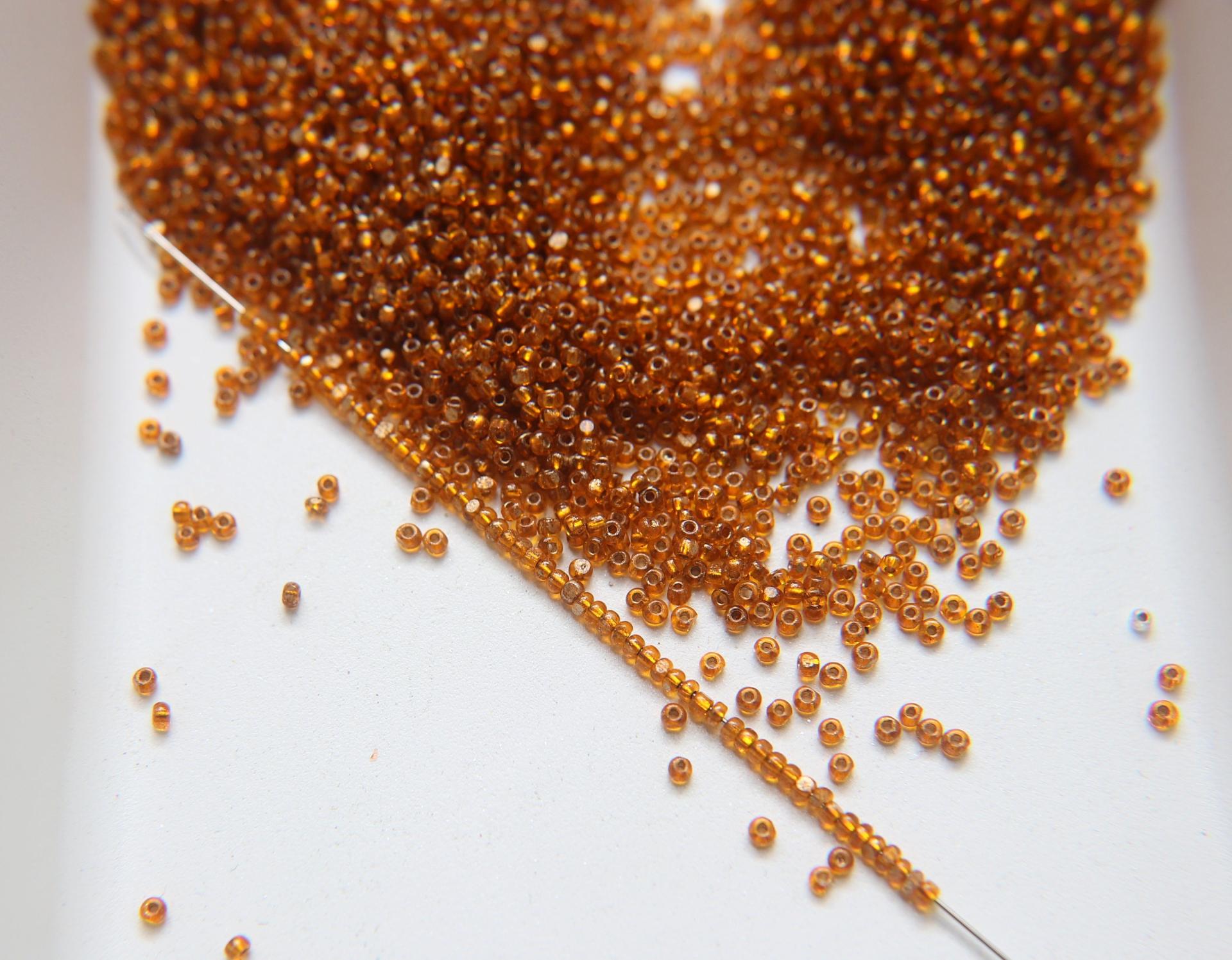 11/0 True cuts Charlotte Beads Amber Antique Gold Lined 10/20/50/250/500 Grams PREMIUM SEED BEADS, Native Supply
