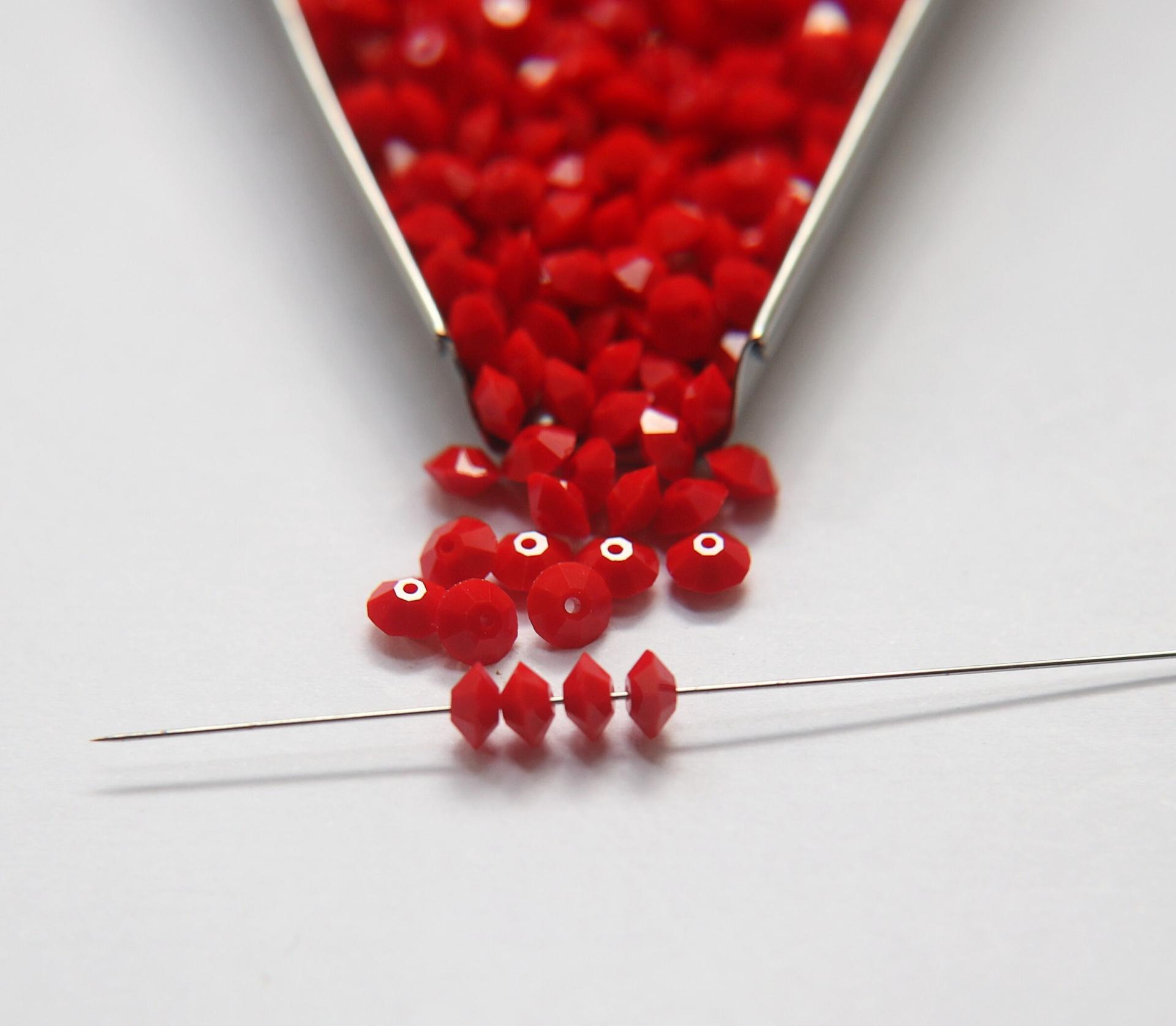 5x3mm Crystal Swarovski 5305 Flat Bicone Beads Dark Coral Red (396) 36/72/144/432/720 Pieces vintage premium beads, wedding embellishments