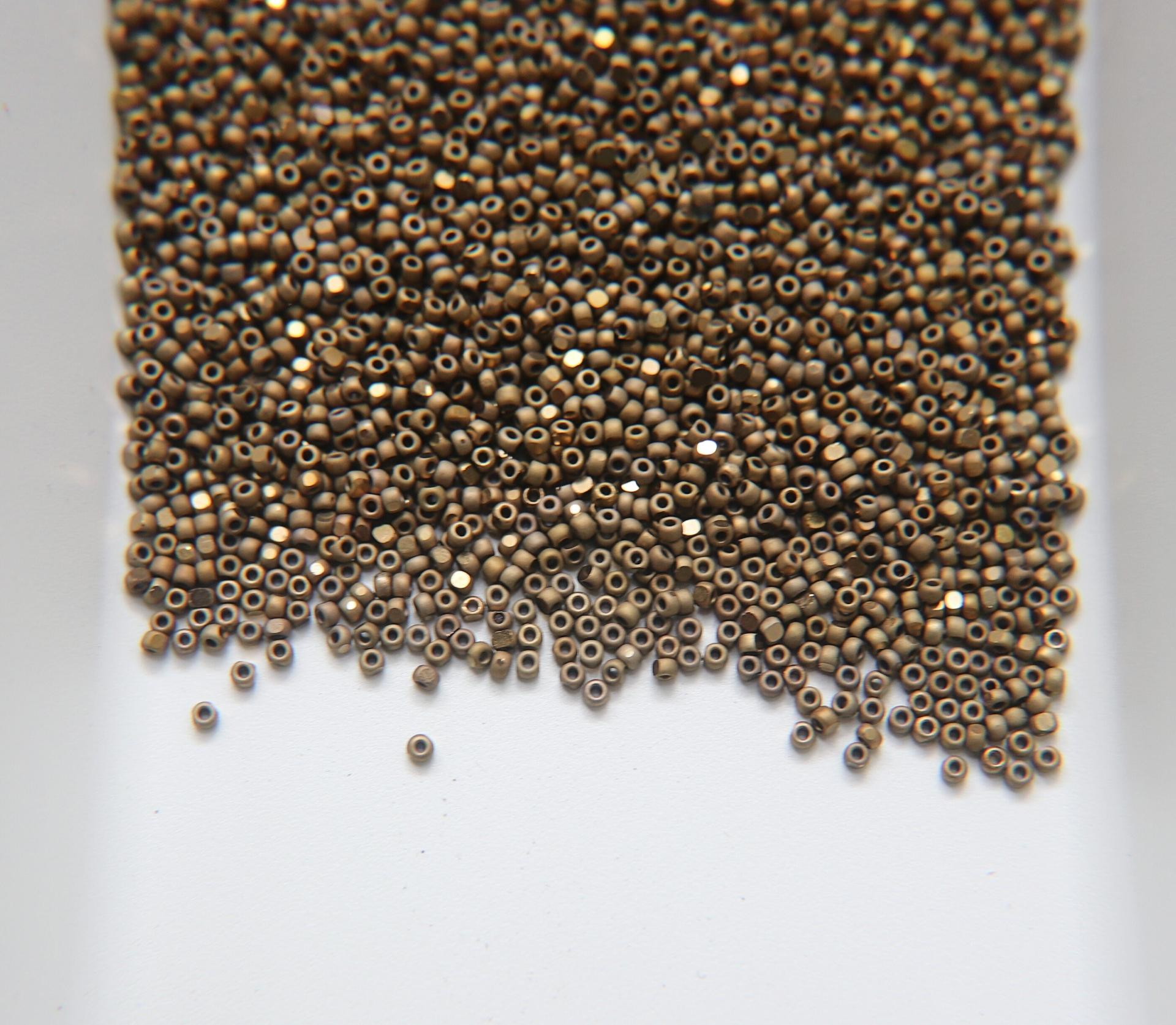 11/0 Charlotte Cut Beads Matt Dorado 10/20/50/250/500 Grams PREMIUM SEED BEADS, Native Supply