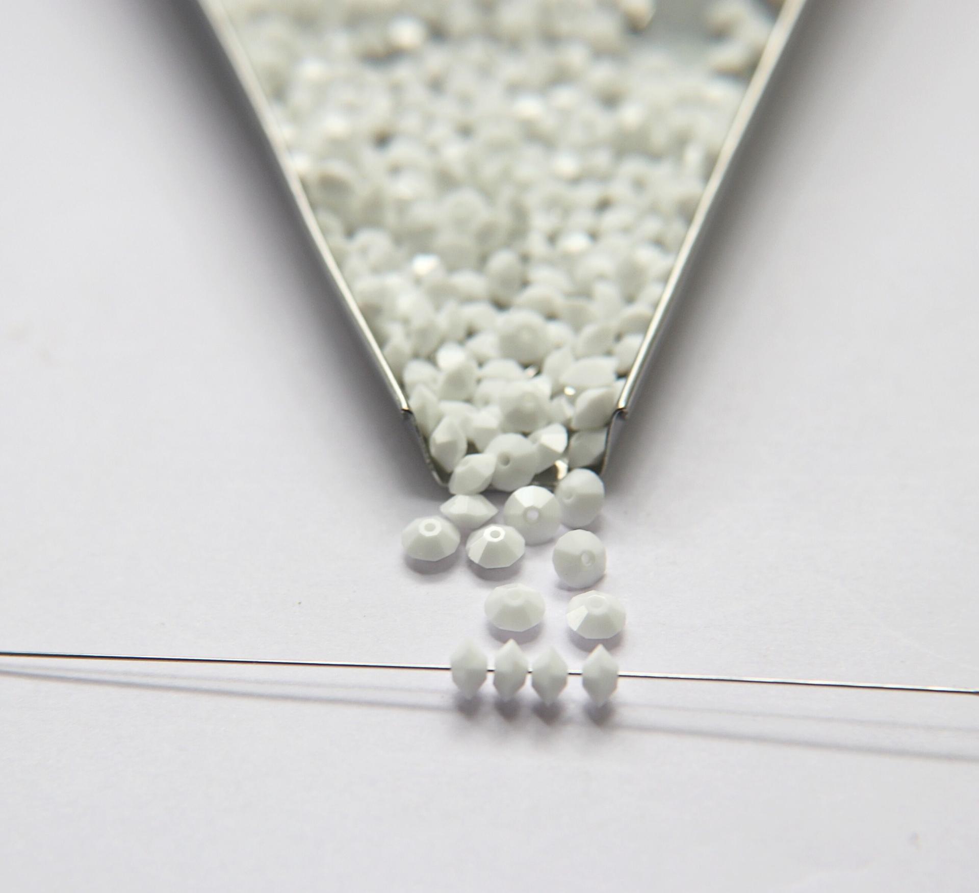 5x3mm Crystal Swarovski 5305 Flat Bicone Beads Chalk White (279) 36/72/144/432/720 Pieces vintage premium beads, wedding embellishments