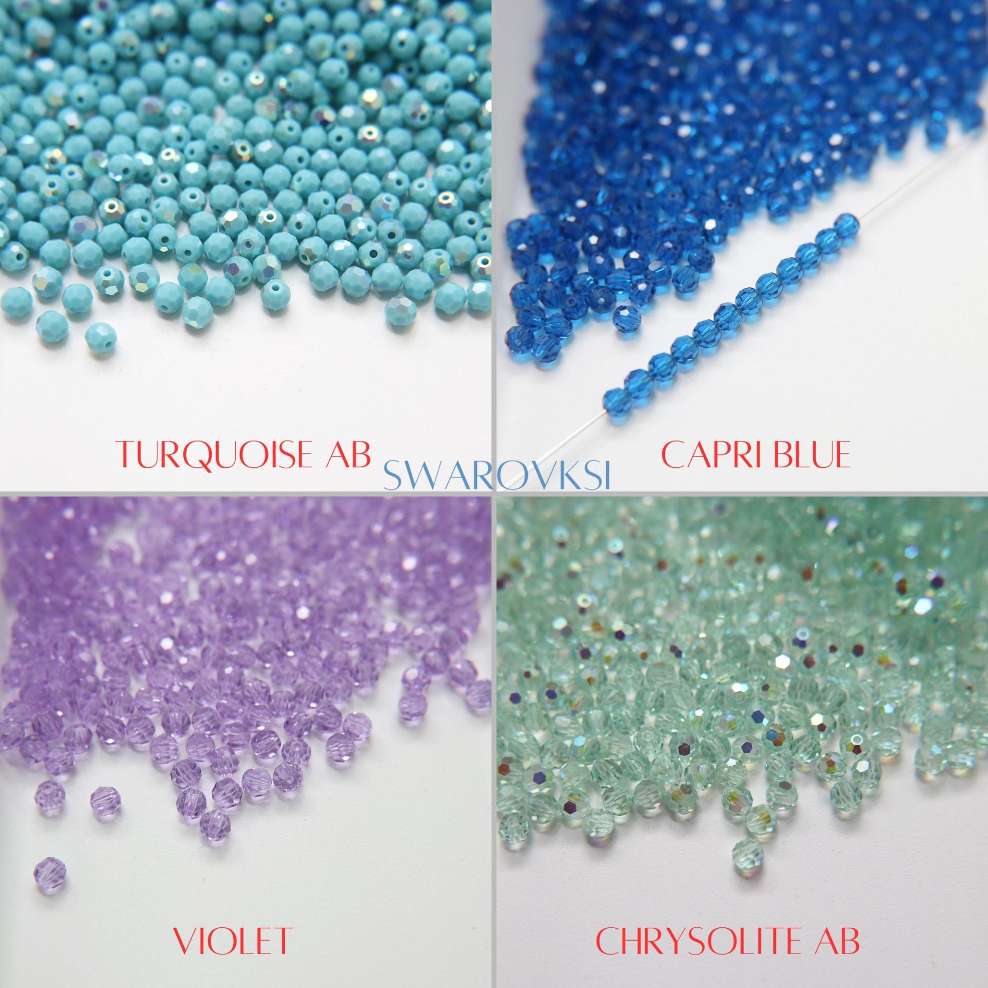 4mm Swarovski 5000 (20 Colors) Faceted Round Beads 6/12/36/72/144/288/720/1440 Pieces Jewelry making beads, ROUND BEADS, vintage findings
