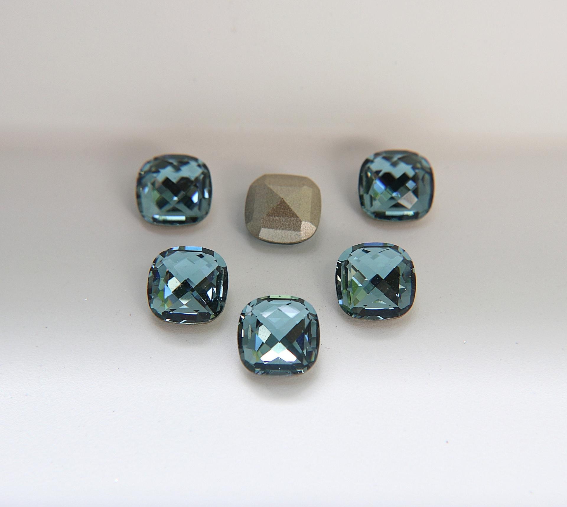 Vintage Swarovski 8/12mm Cushion Cut Indian Sapphire 4461 Premier Crystal 2/6/12/36 Pieces fancy stones, jewelry making, craft supply