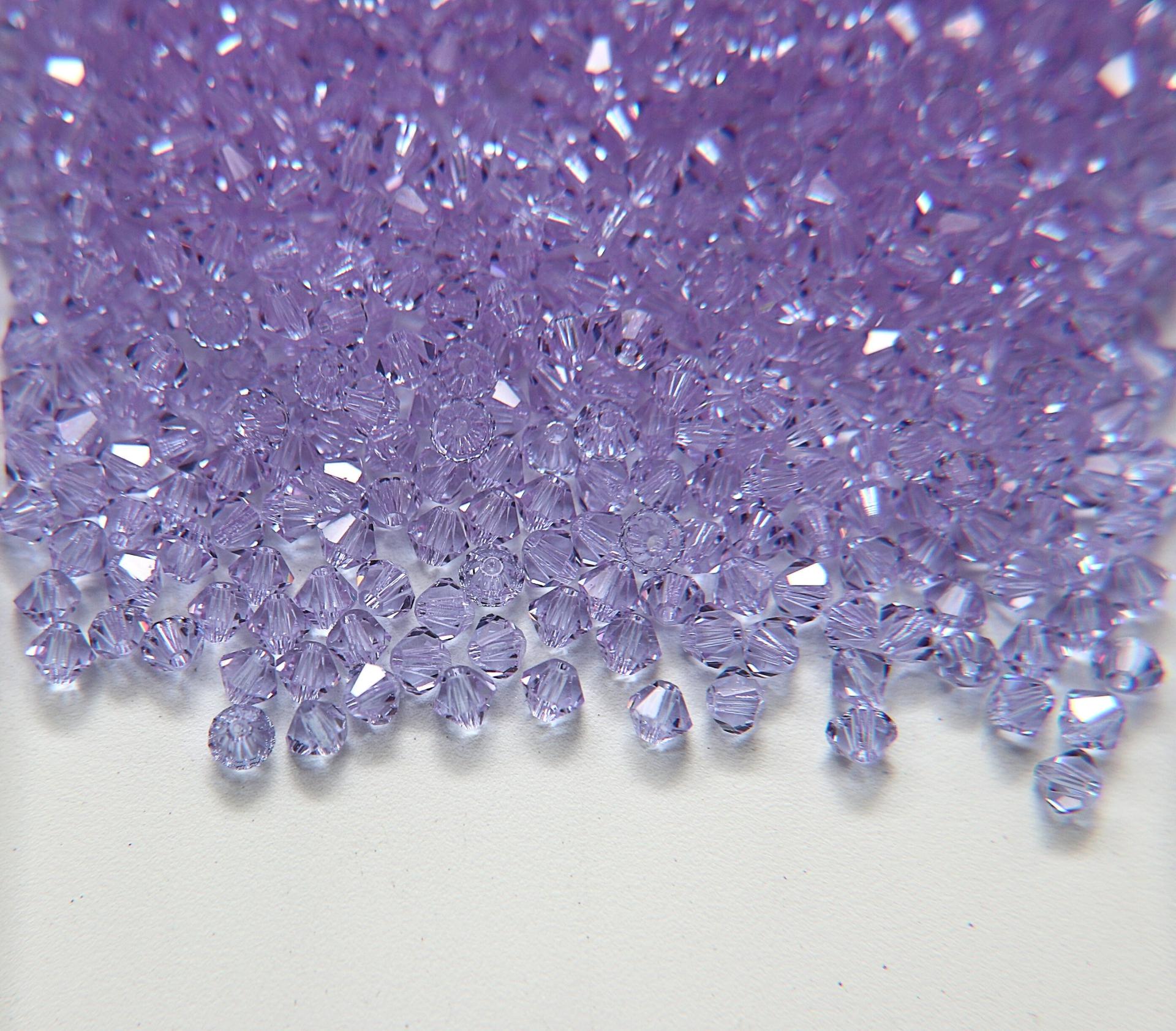 4MM Provence Lavender Swarovski Bicone Beads Cuts 36/72/144/432/720 Pieces (283) jewelry supplies, embroidery materials