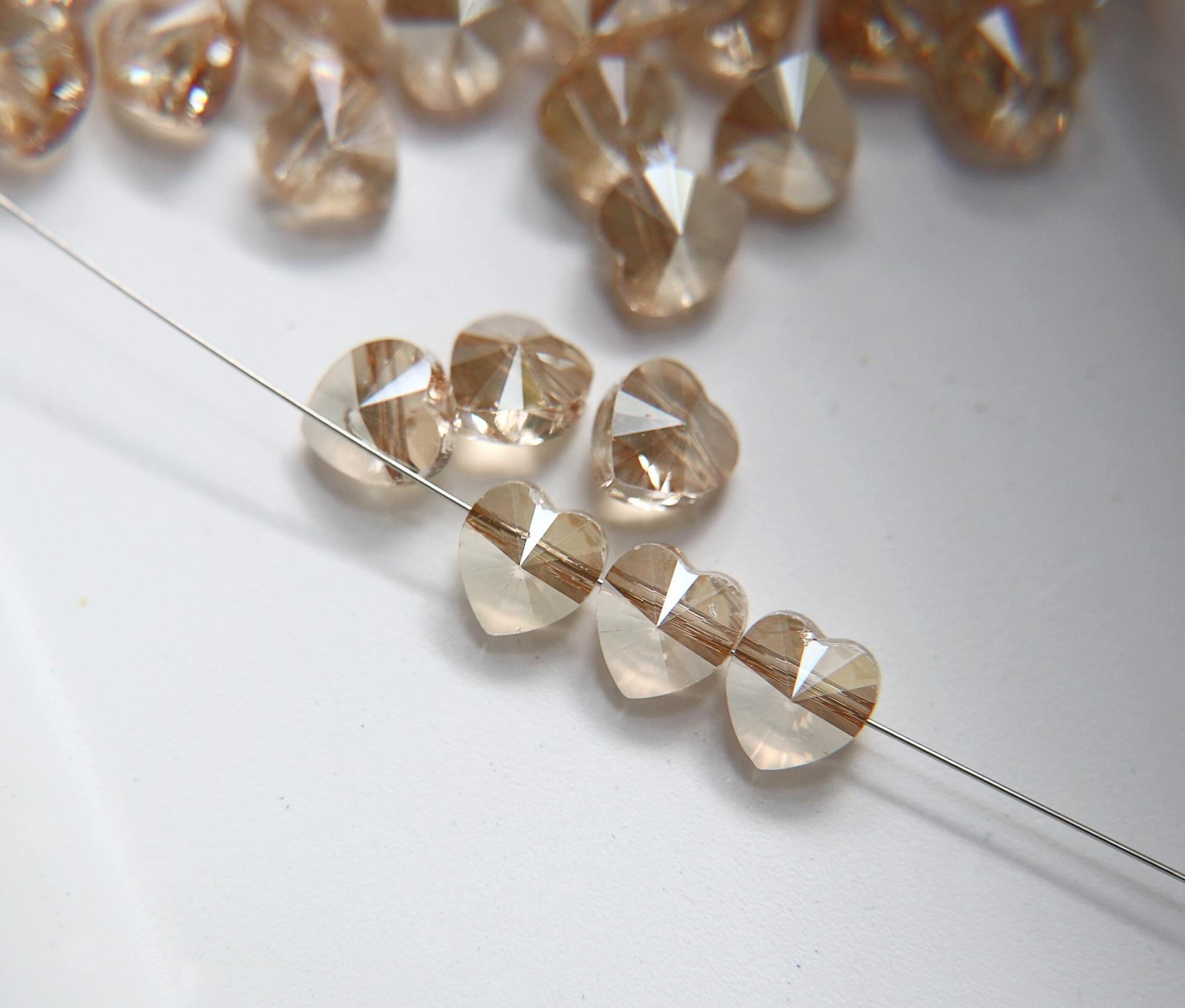 Swarovski® Vintage Crystal Elements 8MM 5742 in Crystal Golden Shadow 6/12/24/72/144 pieces wedding decorations, jewelry supplies