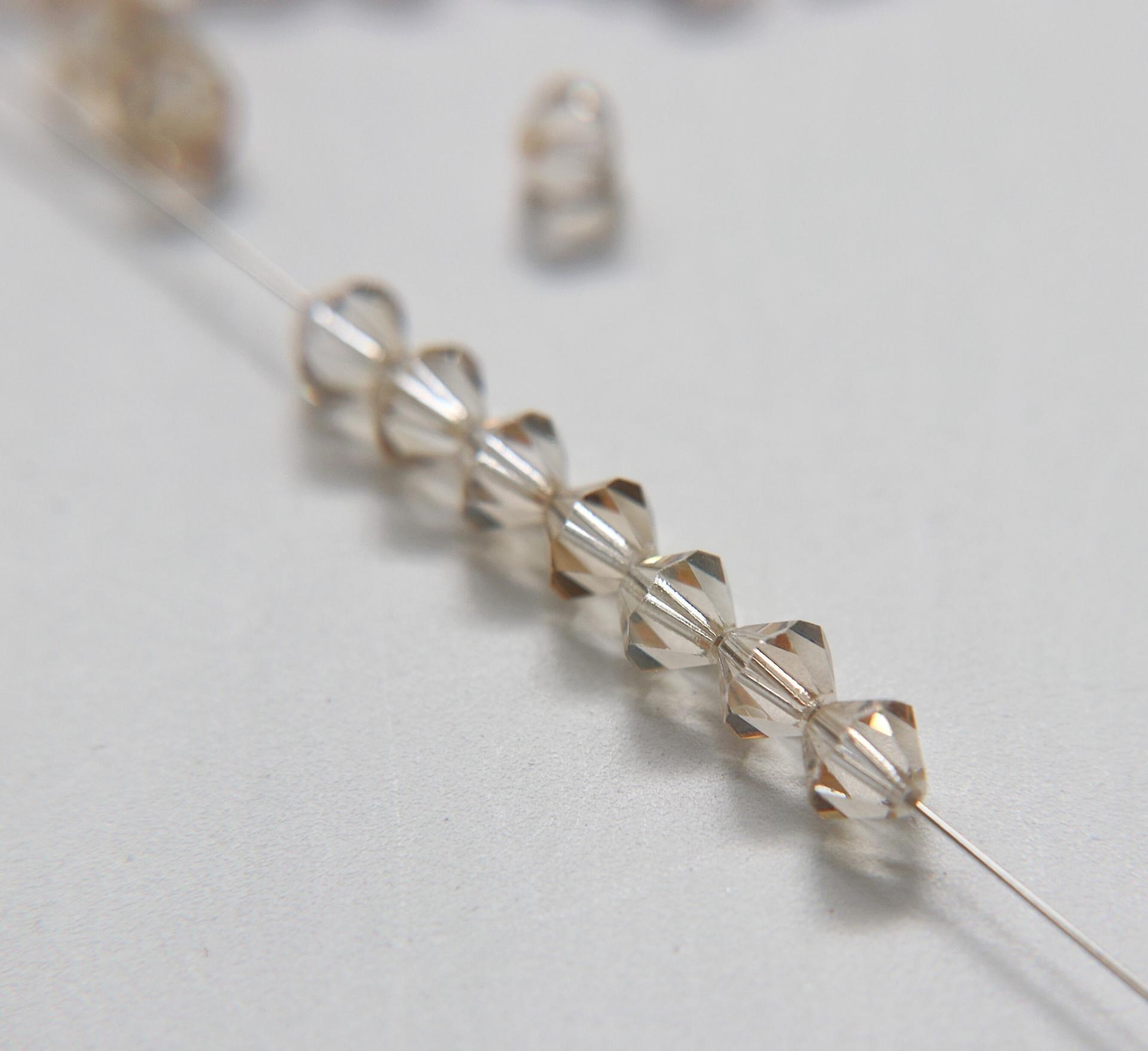 6 mm Crystal Honey Preciosa Bicones 12/36/72/144/288 Pieces Jewelry making beads Made in Czech Republic