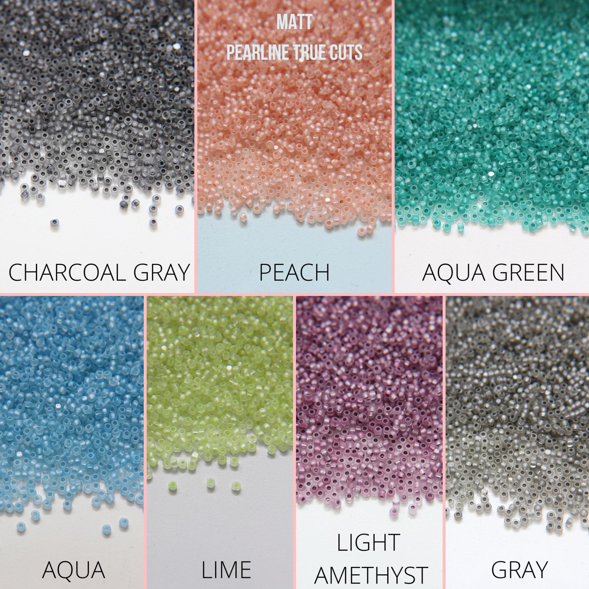 13/0 Charlotte true Cut Beads MATT Pearl Linings (13 Colors) 5/10/20/50/250/500 Grams Premium Seed Beads, Rare Beads, Native Supply