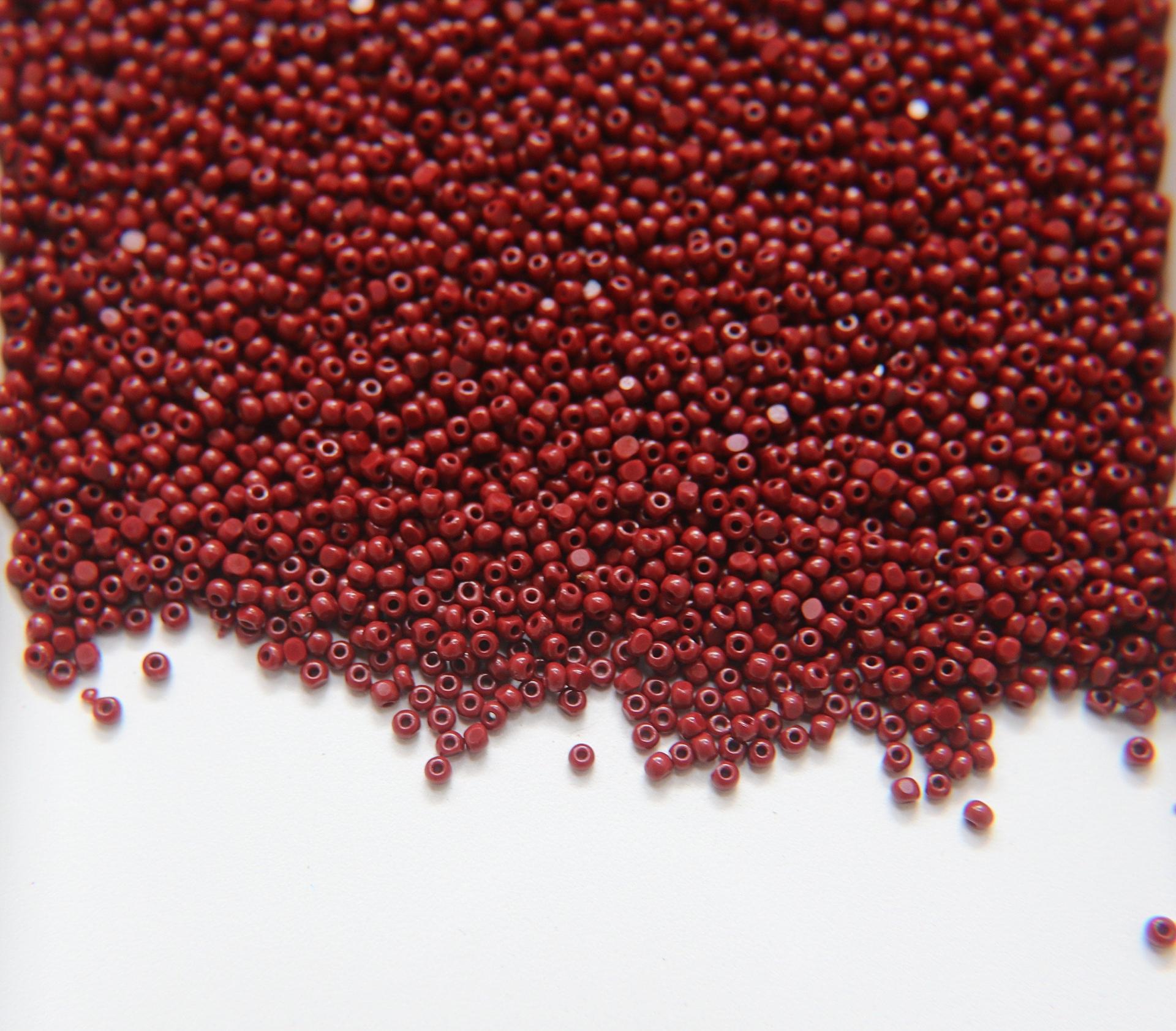 11/0 Charlotte true Cut Beads 2 MM Opaque Garnet 10/20/50/250/500 Grams Native Supply