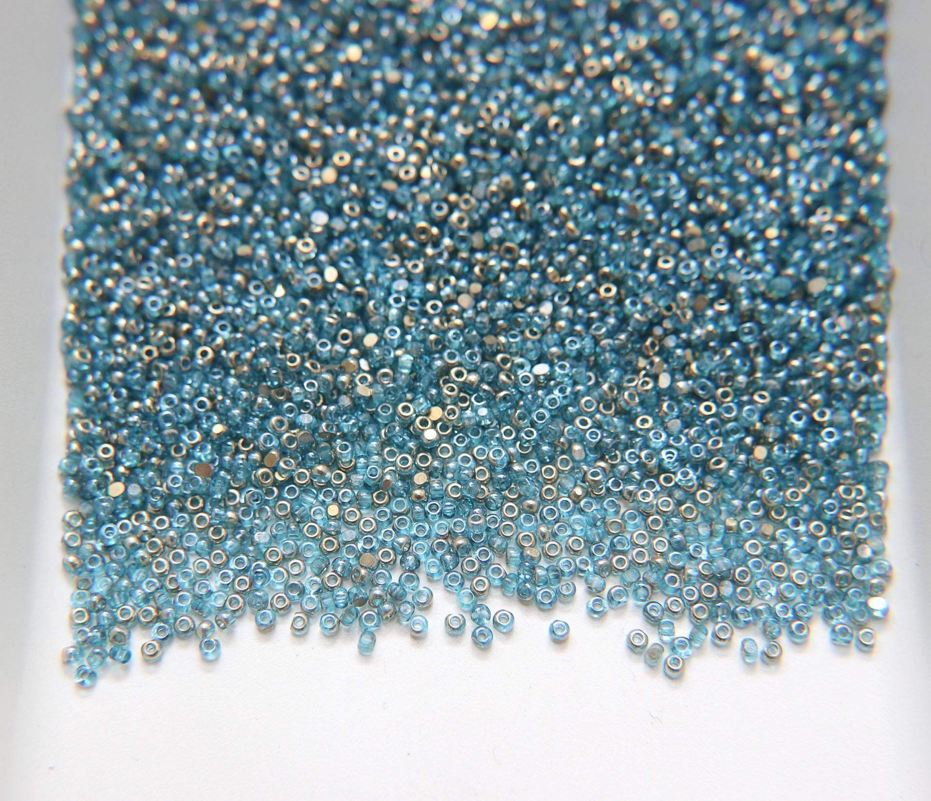 11/0 Charlotte Cut Beads Patina Transparent Aqua Aurum 10/20/50/250/500 Grams PREMIUM MATERIALS
