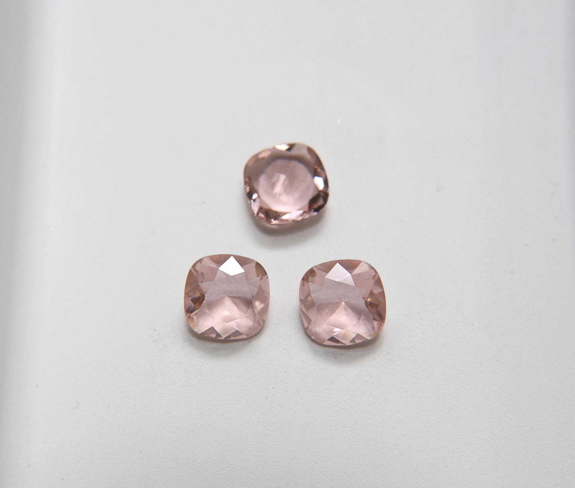 Vintage Swarovski 12mm Cushion Cut in Vintage Rose 4461 Premier Crystal 2 Pieces fancy stones, jewelry making, craft supply