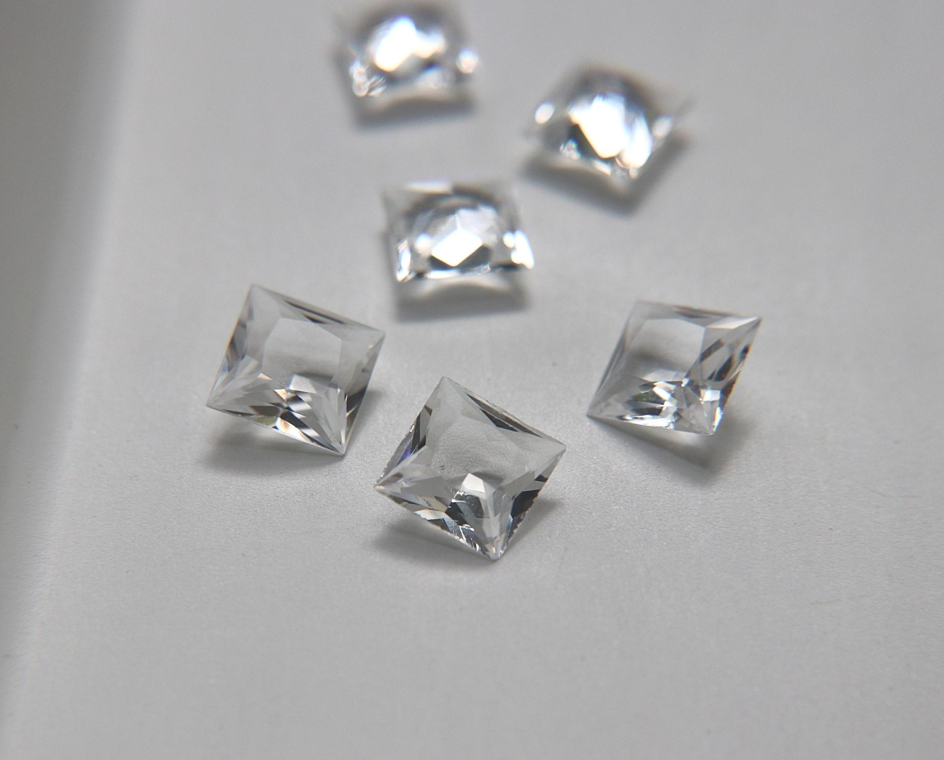 Vintage Swarovski 12 mm Crystal Square Princess Cut 4447 Premier Crystal Rhinestones 2/6/12/36 Pieces gemstones